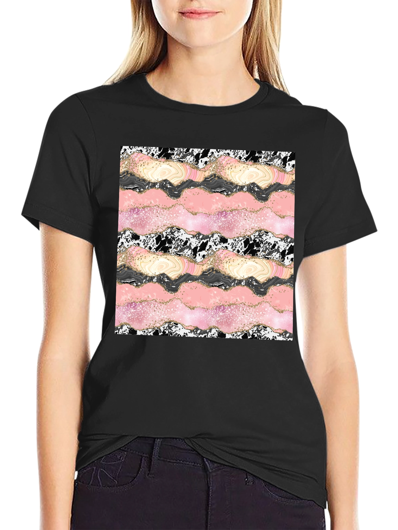 Abstract Agate Slice Graphic Tee