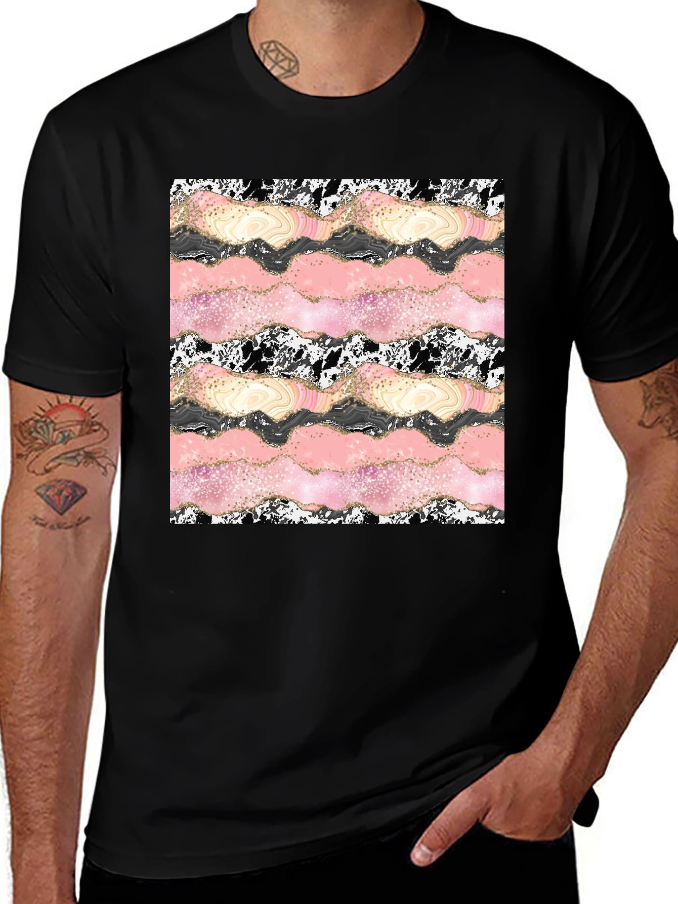 Abstract Agate Slice Graphic Tee