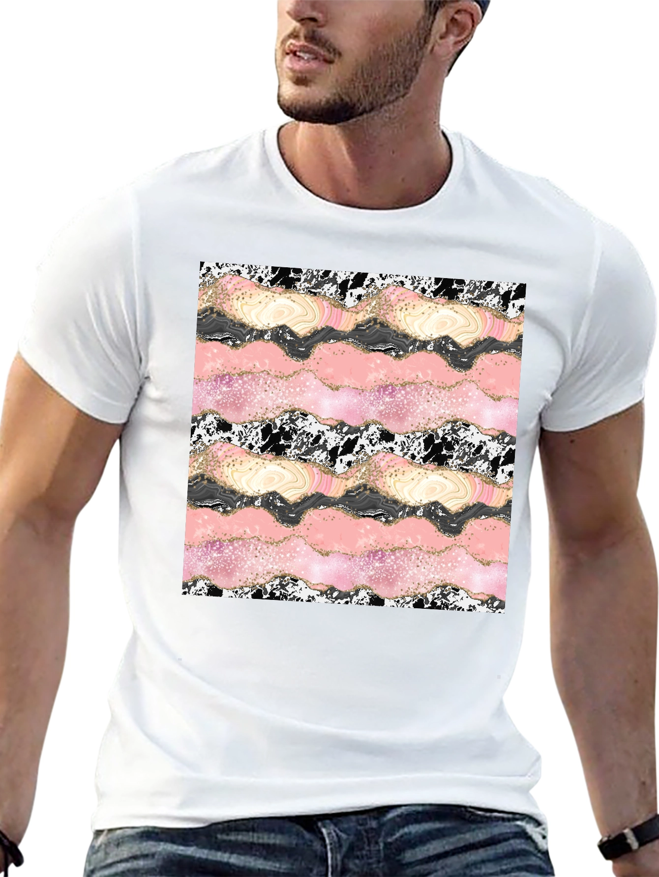 Abstract Agate Slice Graphic Tee