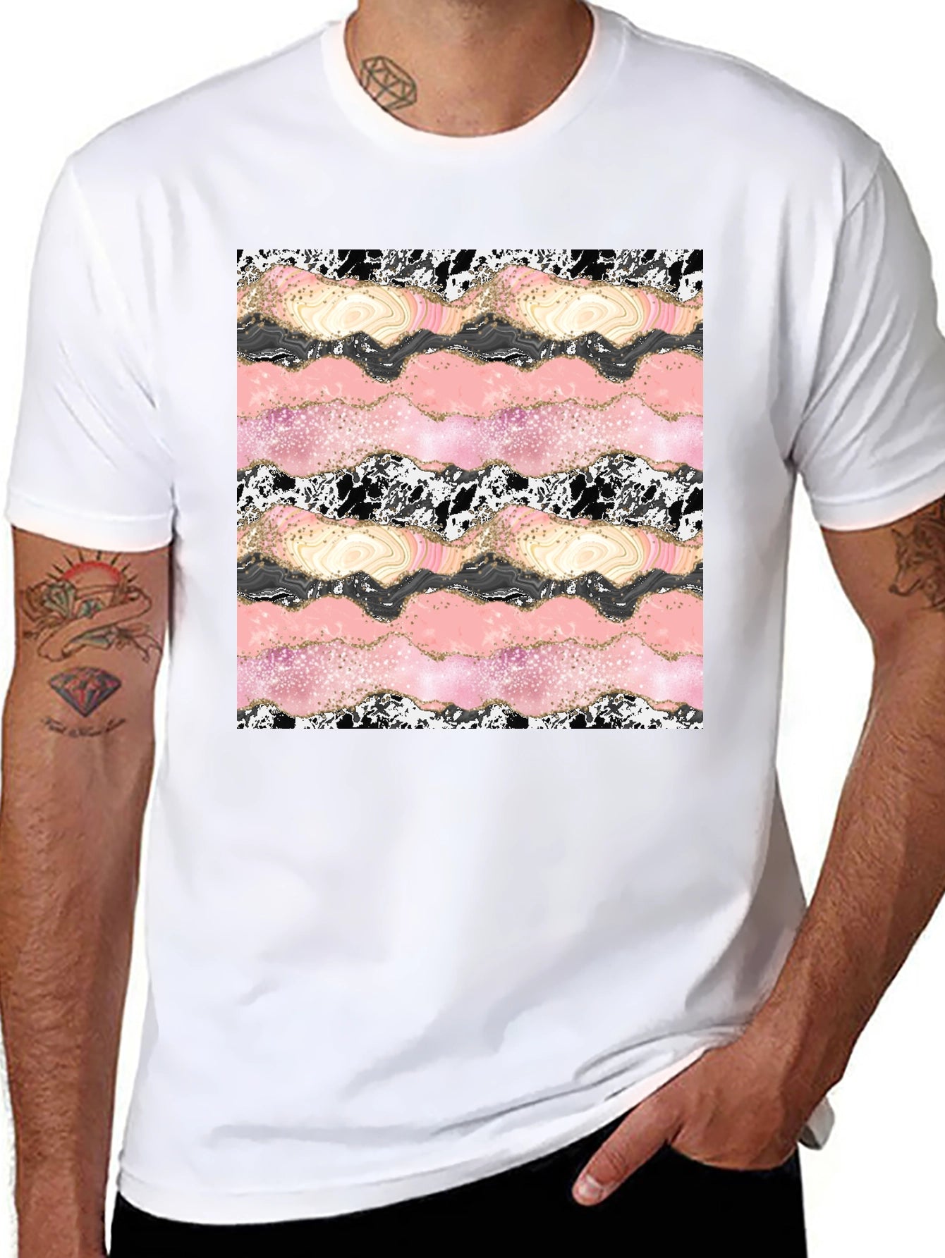 Abstract Agate Slice Graphic Tee