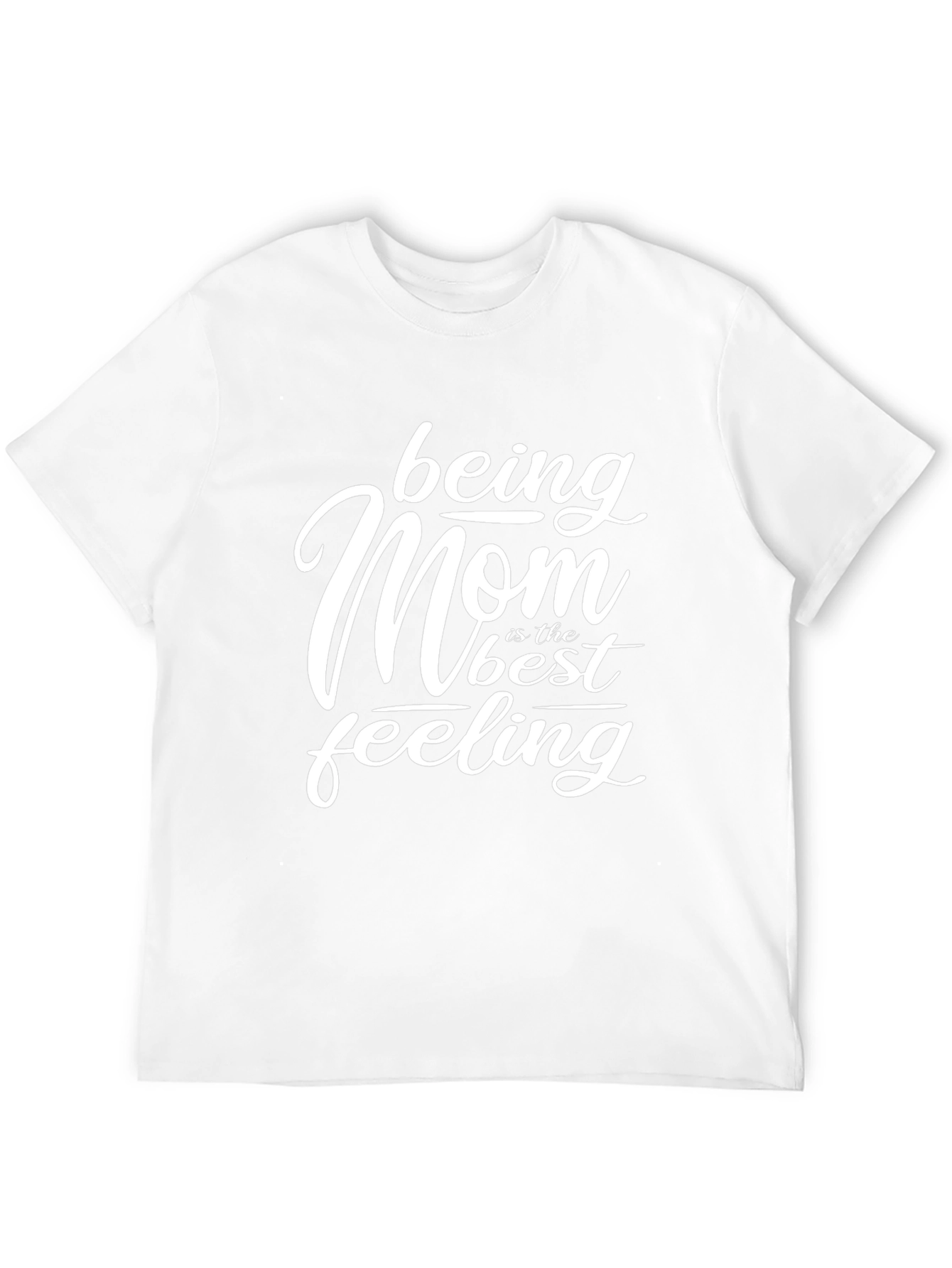 Being Mom Best Feeling Black Graphic T-Shirt