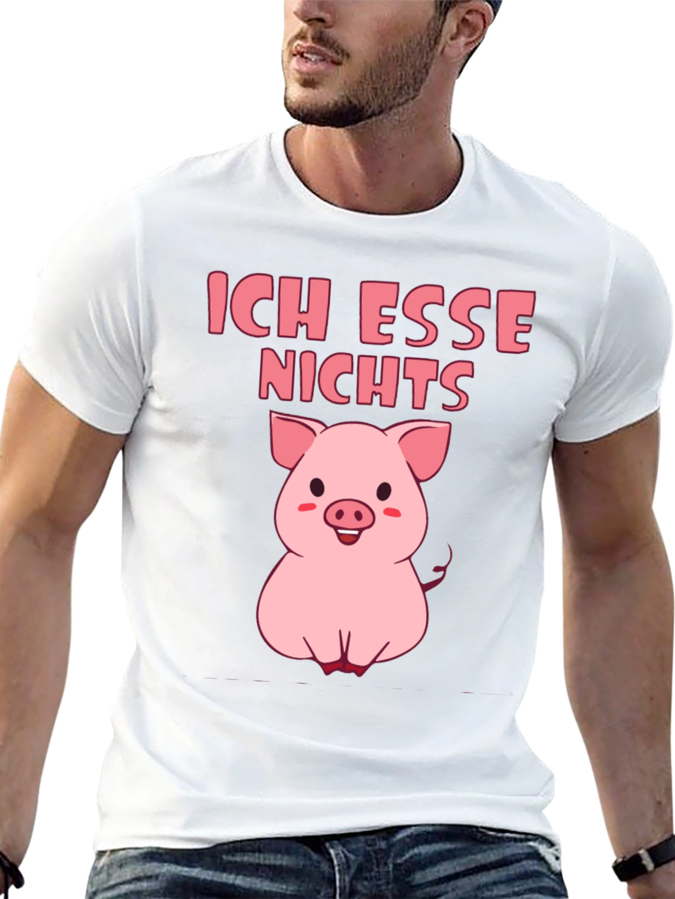 Vegan Pig T-Shirt - Ich Esse Nichts Graphic Tee