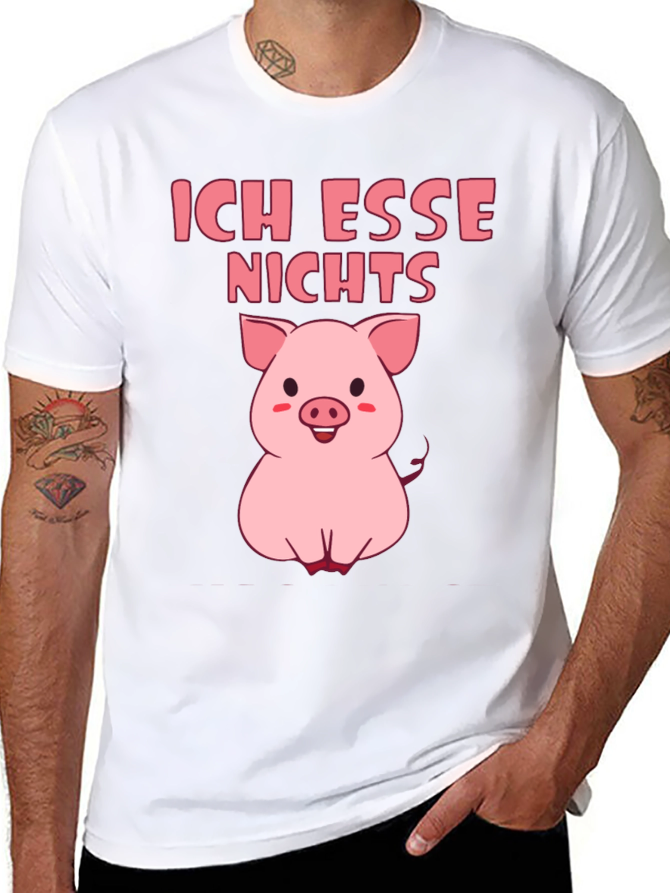 Vegan Pig T-Shirt - Ich Esse Nichts Graphic Tee