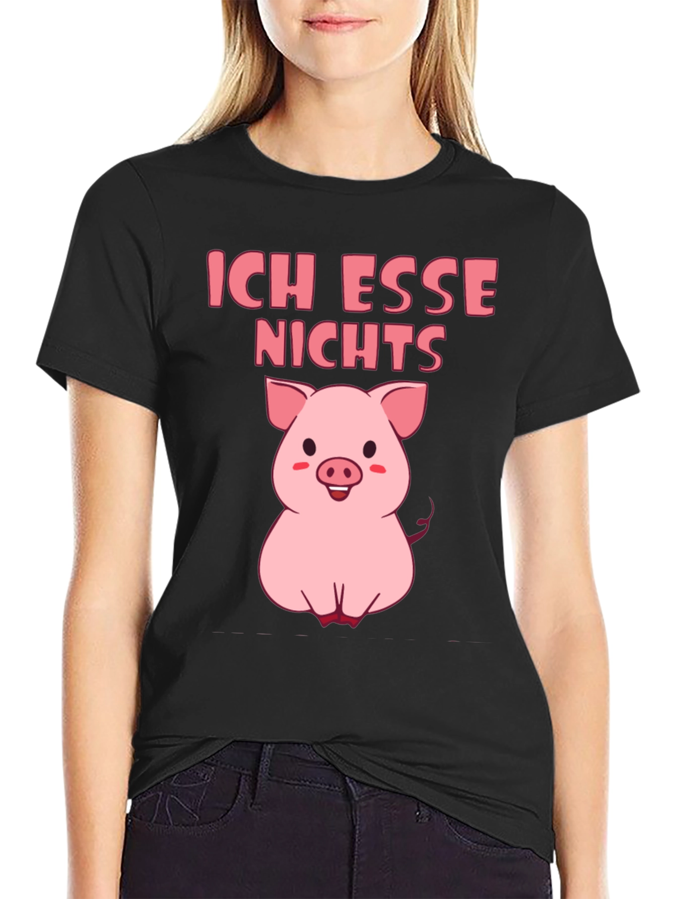 Vegan Pig T-Shirt - Ich Esse Nichts Graphic Tee