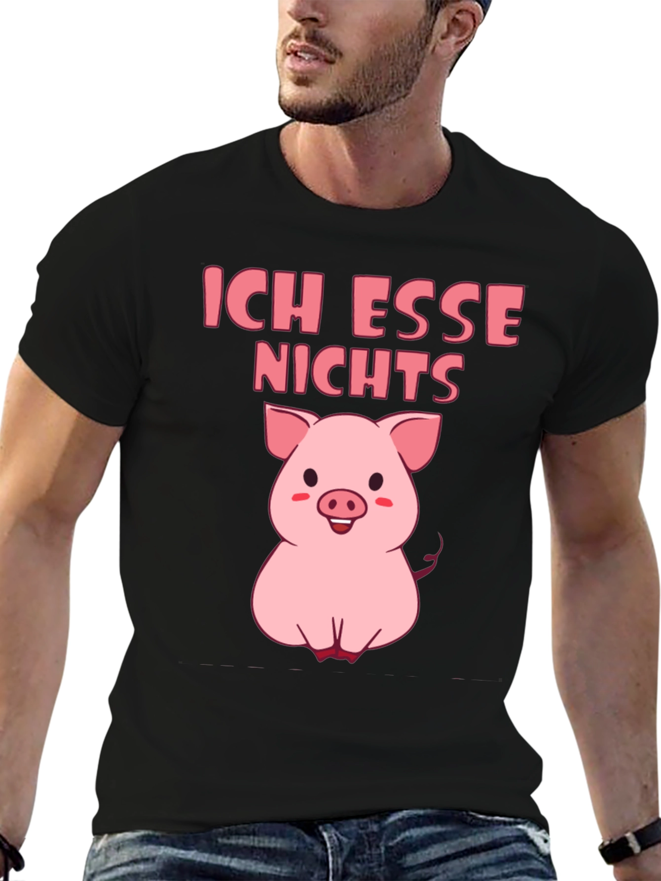 Vegan Pig T-Shirt - Ich Esse Nichts Graphic Tee
