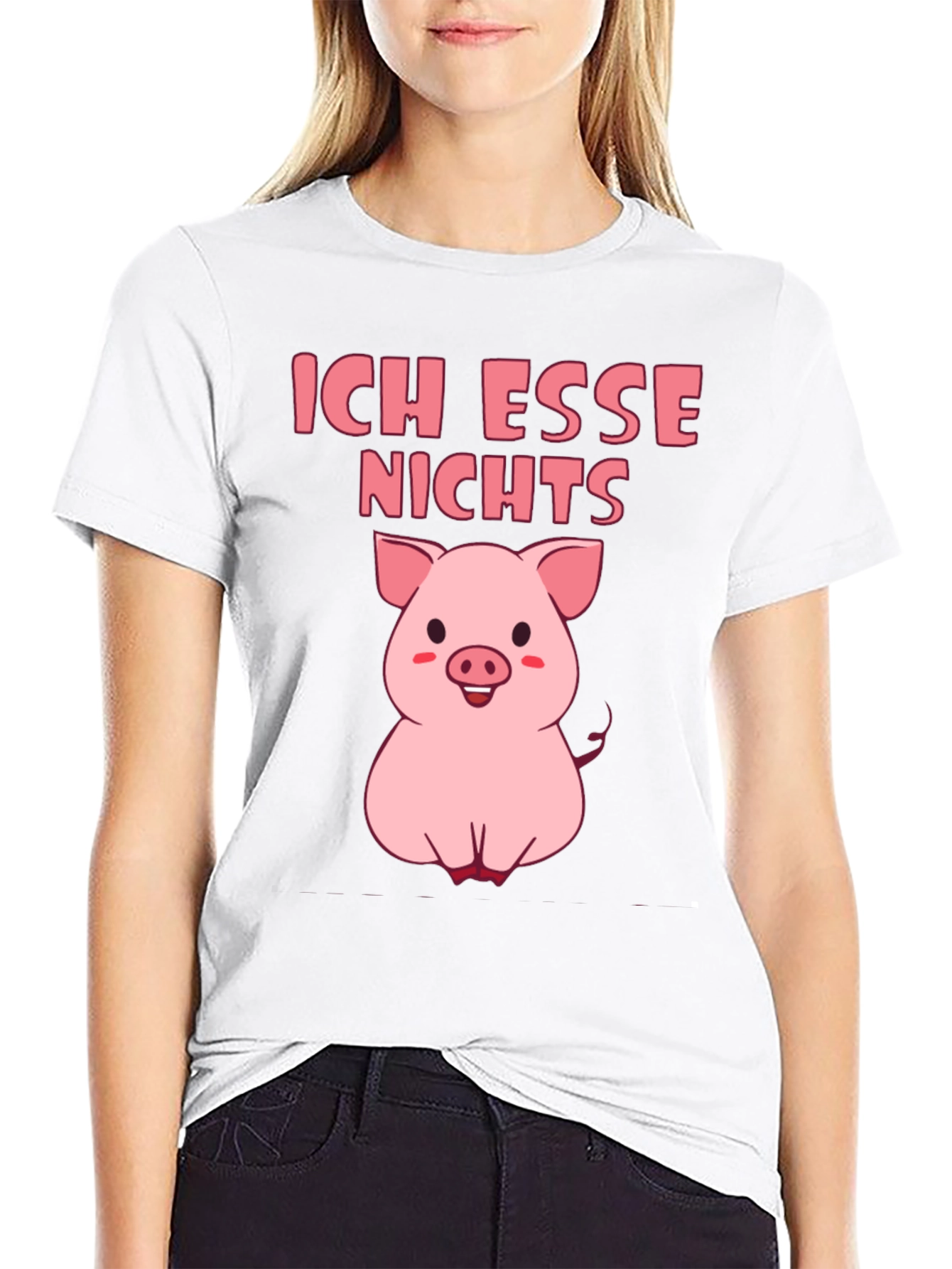 Vegan Pig T-Shirt - Ich Esse Nichts Graphic Tee