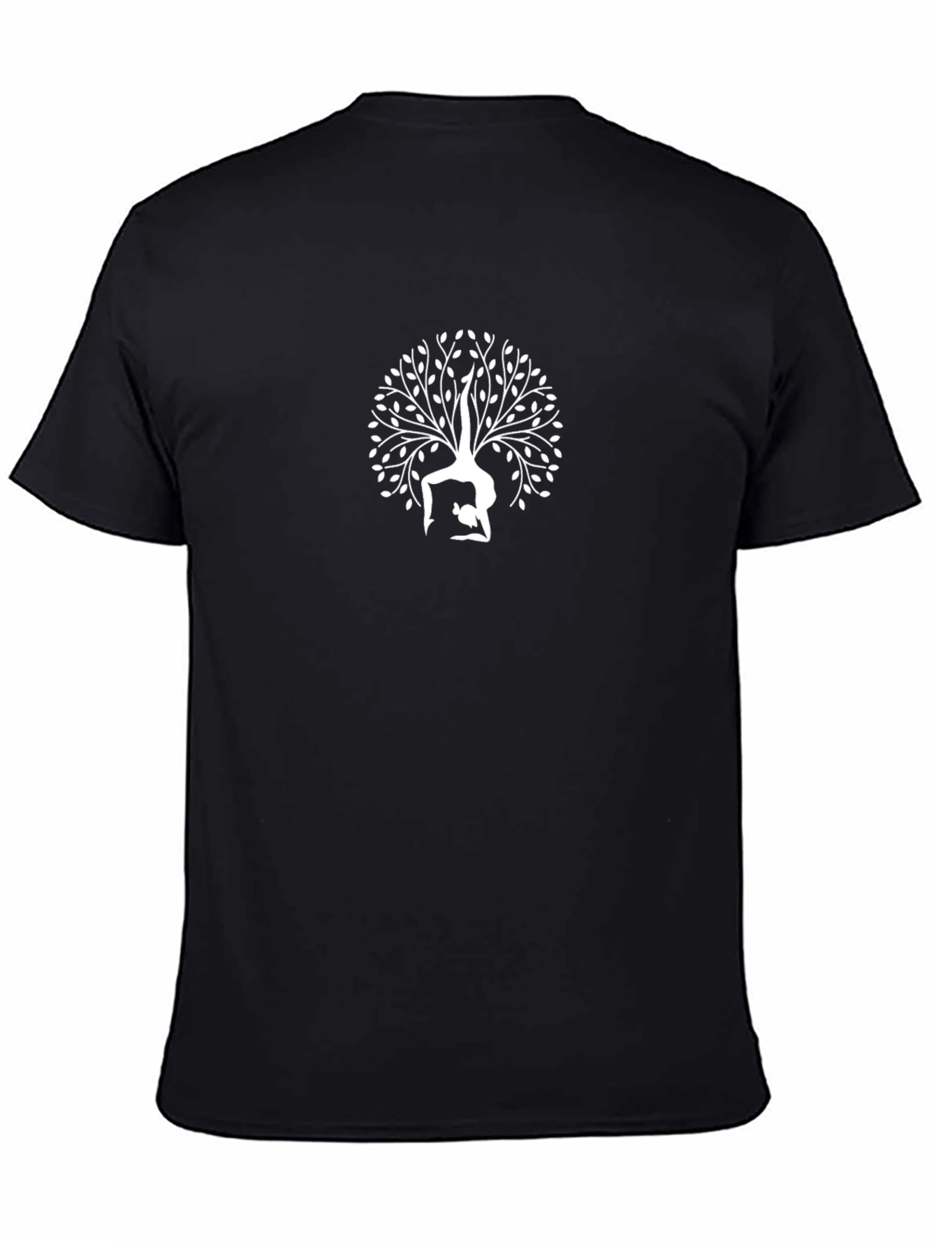 Yoga Tree Graphic Tee - Black Cotton Blend
