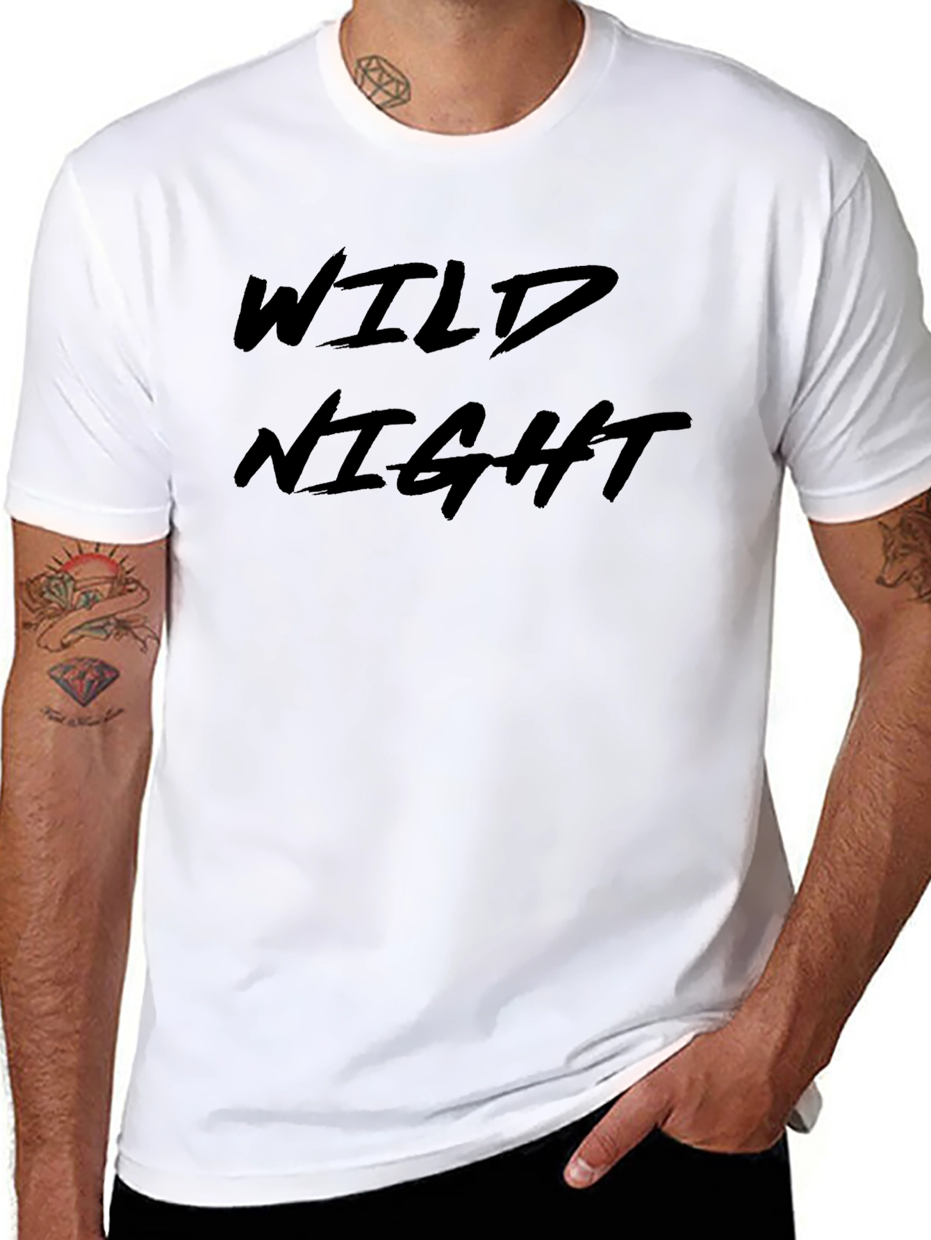 Wild Night Graphic Tee - Mens Black T-Shirt