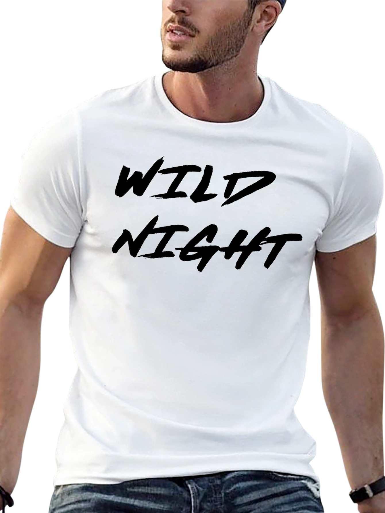 Wild Night Graphic Tee - Mens Black T-Shirt