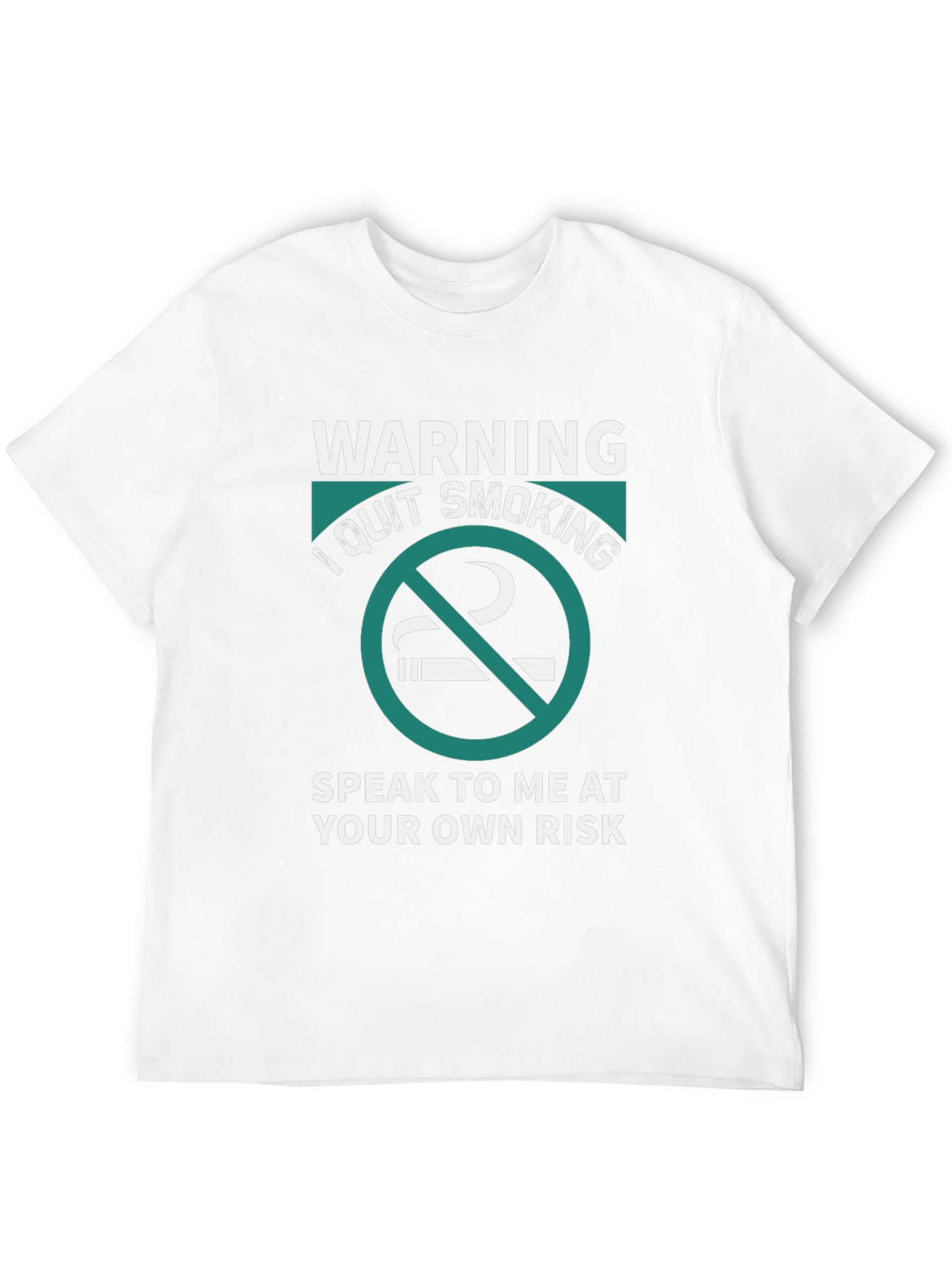 Warning I Quit Smoking Black Graphic Tee