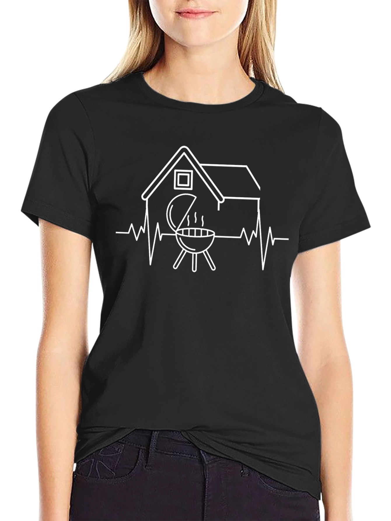 BBQ Heartbeat T-Shirt - Grilling & Home Life