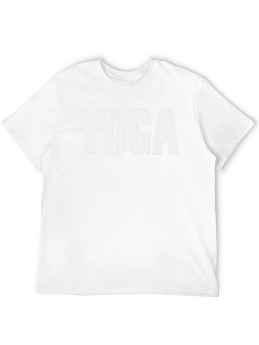 Yoga Pose Graphic Tee - Black Cotton T-Shirt