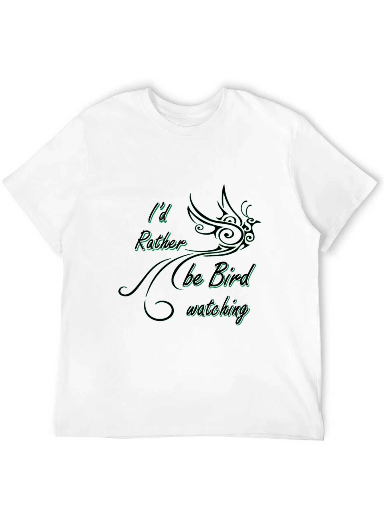 Bird Watching Graphic T-Shirt - Black