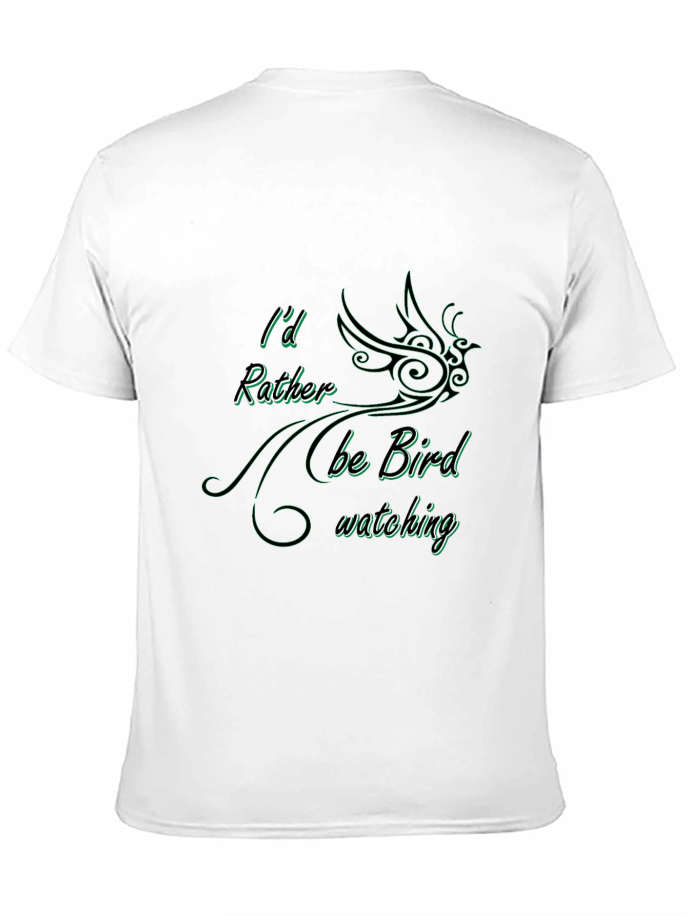 Bird Watching Graphic T-Shirt - Black