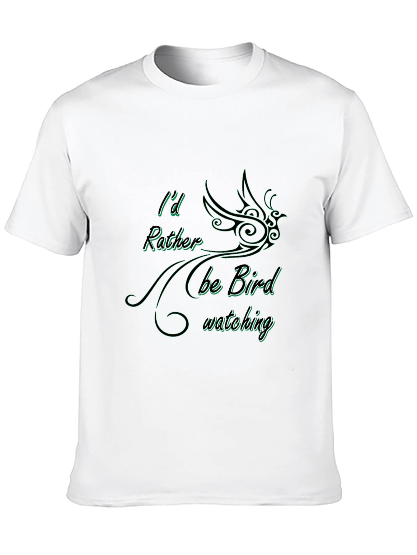Bird Watching Graphic T-Shirt - Black