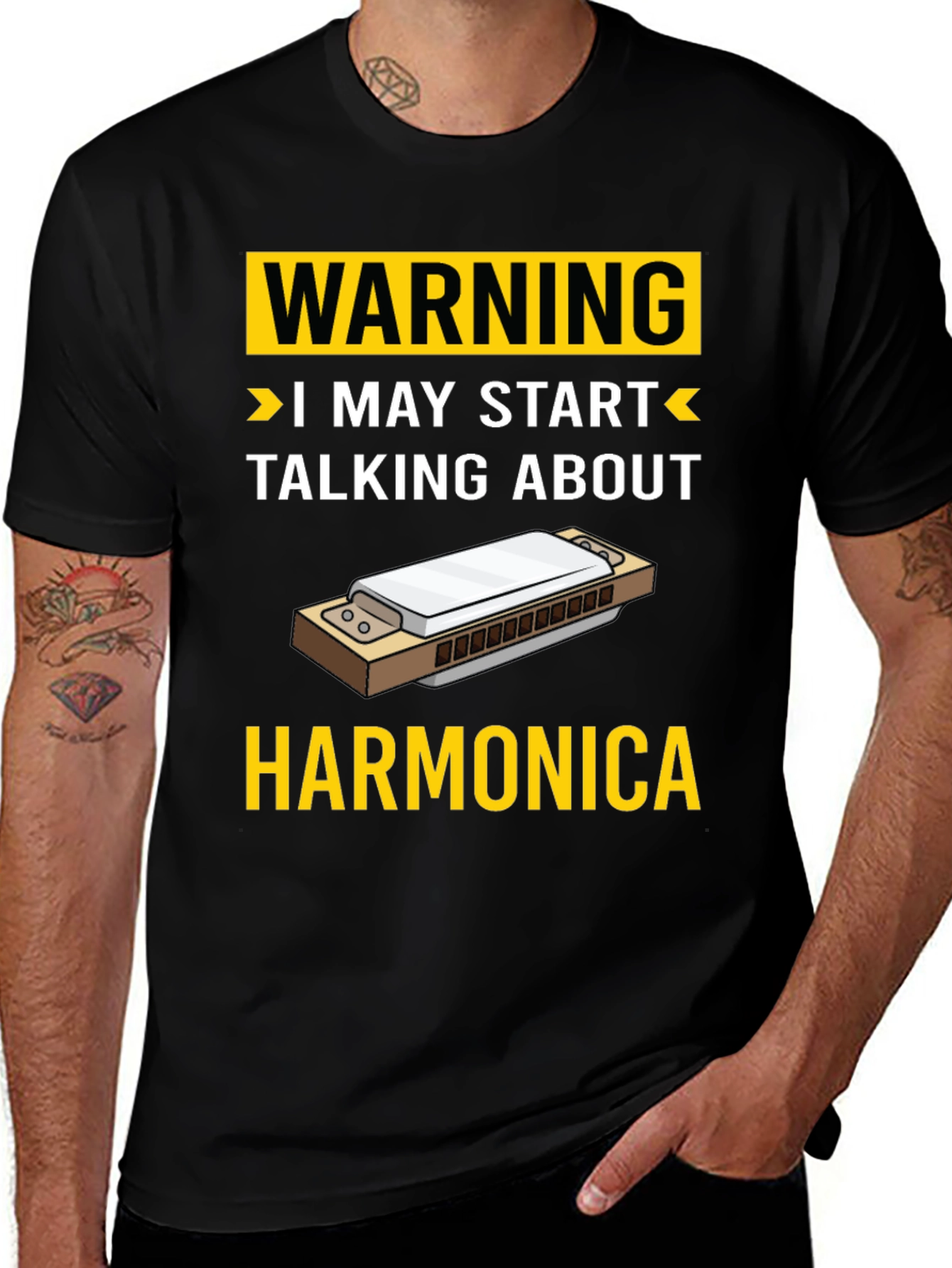 Warning Harmonica T-Shirt