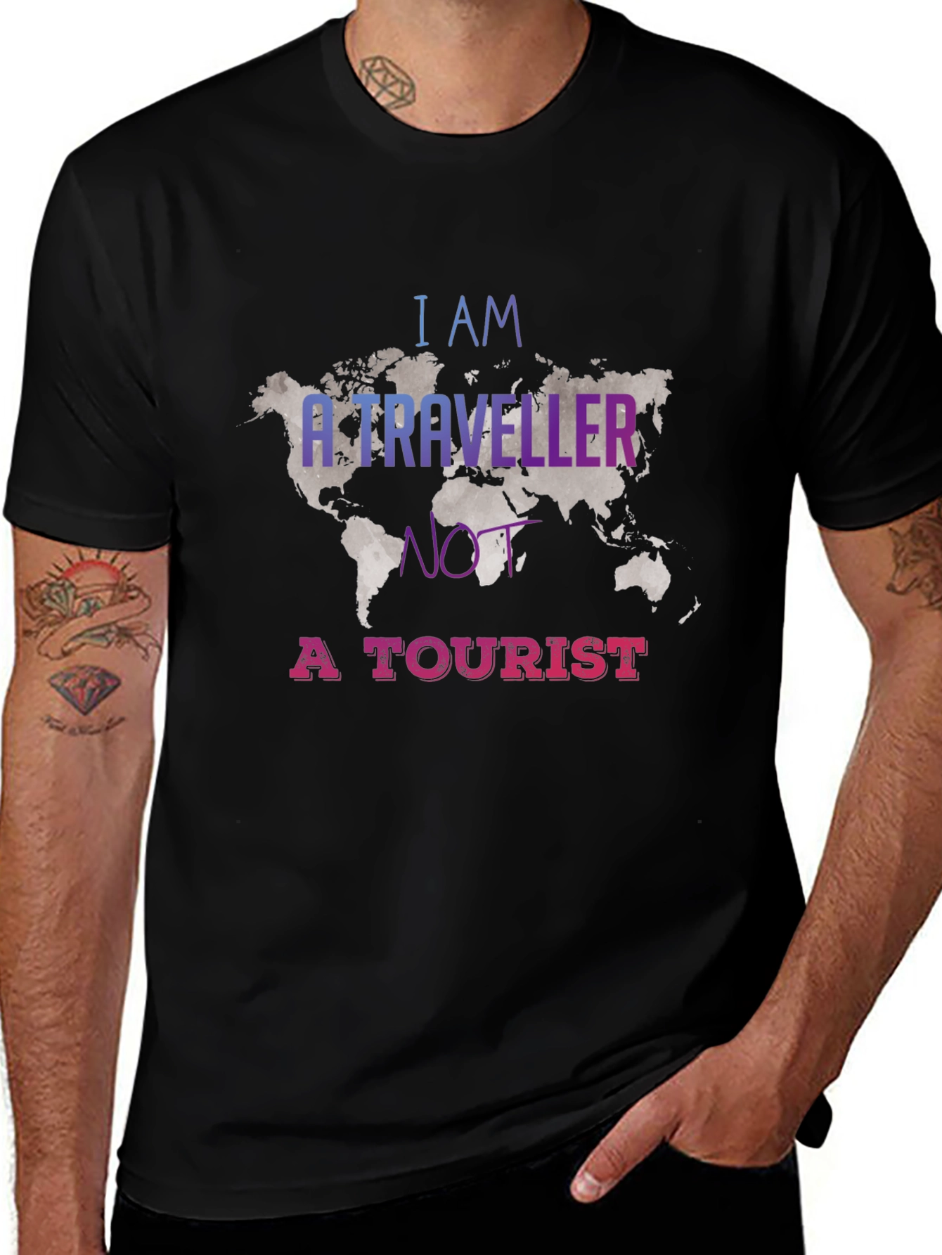 Traveler Graphic Tee - Black Unisex T-Shirt