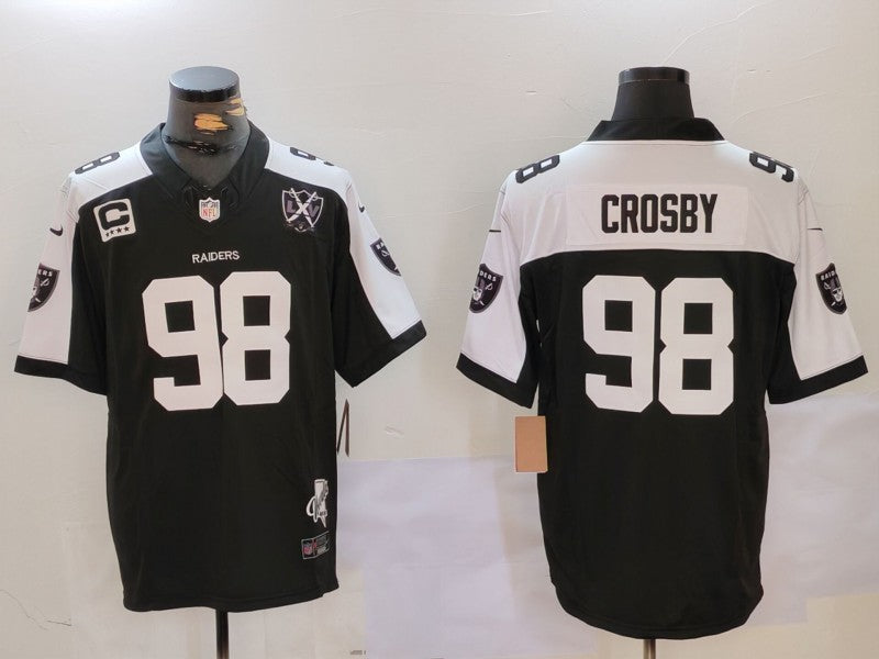 Men's Las Vegas Raiders Maxx Crosby #98 Black 2024 Vapor Limited Jerseys