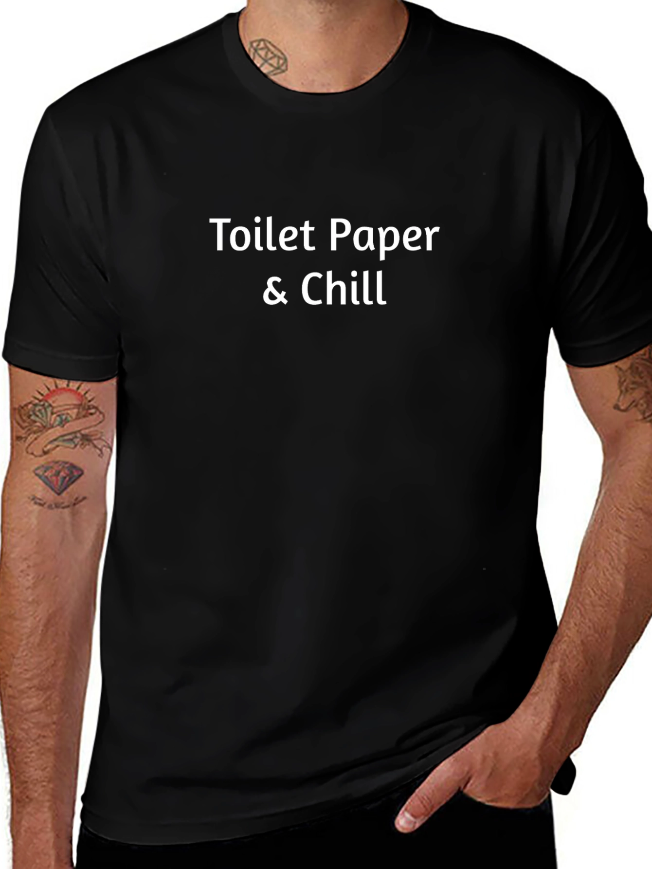 Toilet Paper & Chill Black T-Shirt