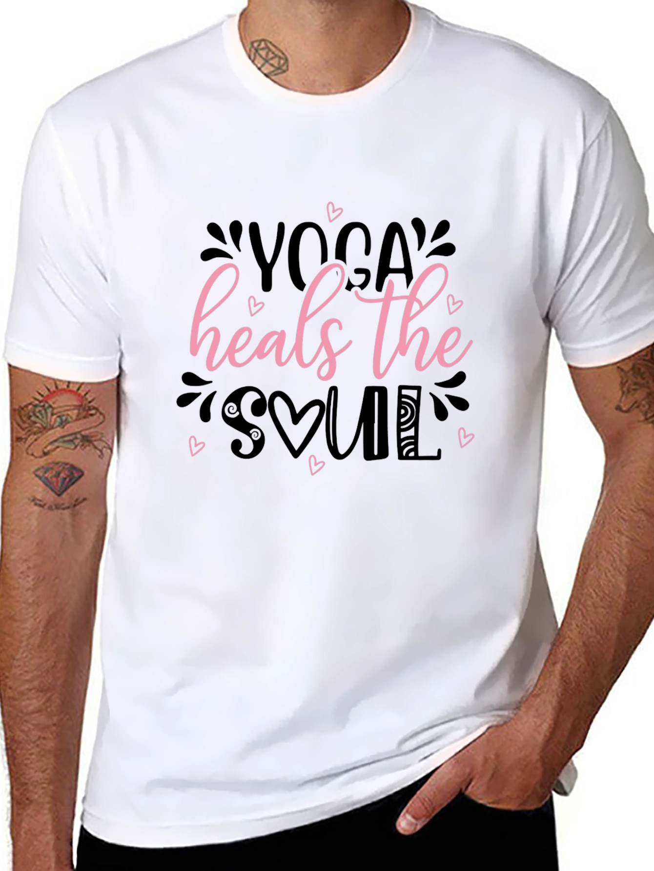 Yoga Heals the Soul Black T-Shirt