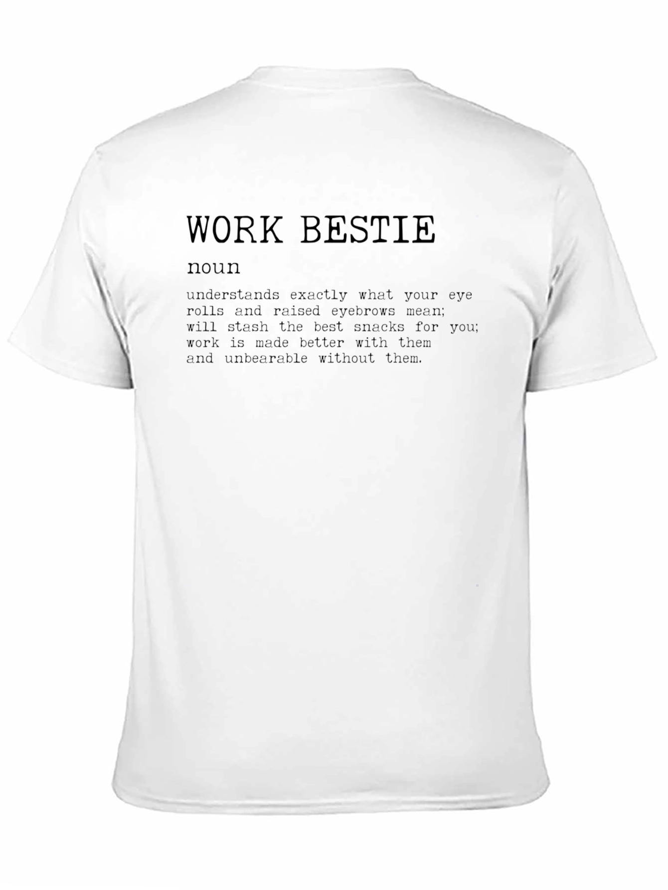 Work Bestie Definition Graphic Tee - Black