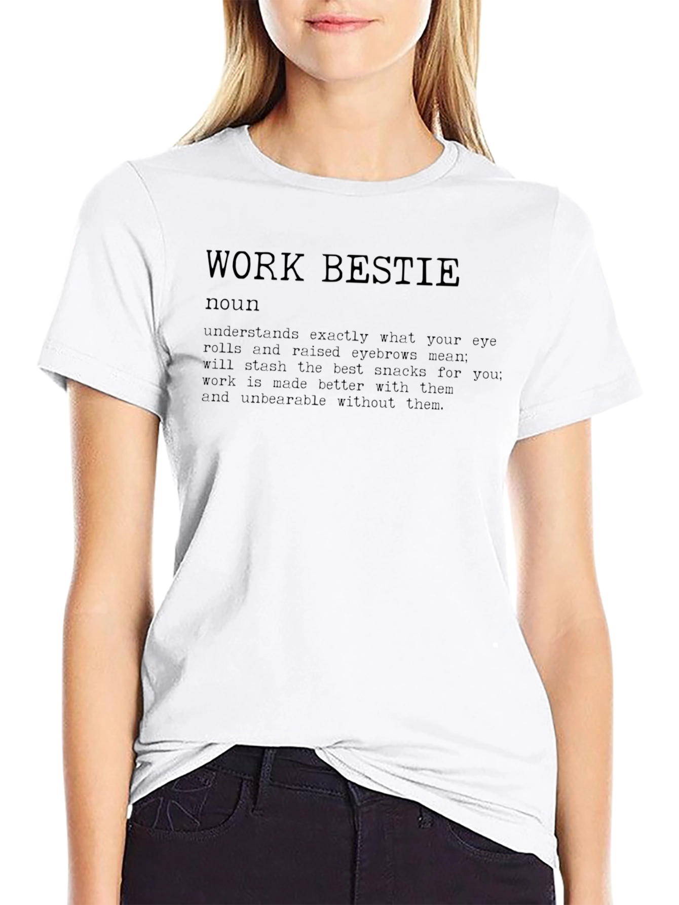 Work Bestie Definition Graphic Tee - Black