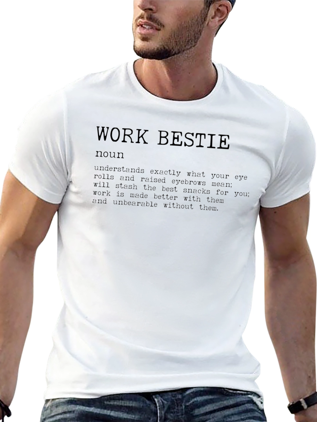 Work Bestie Definition Graphic Tee - Black