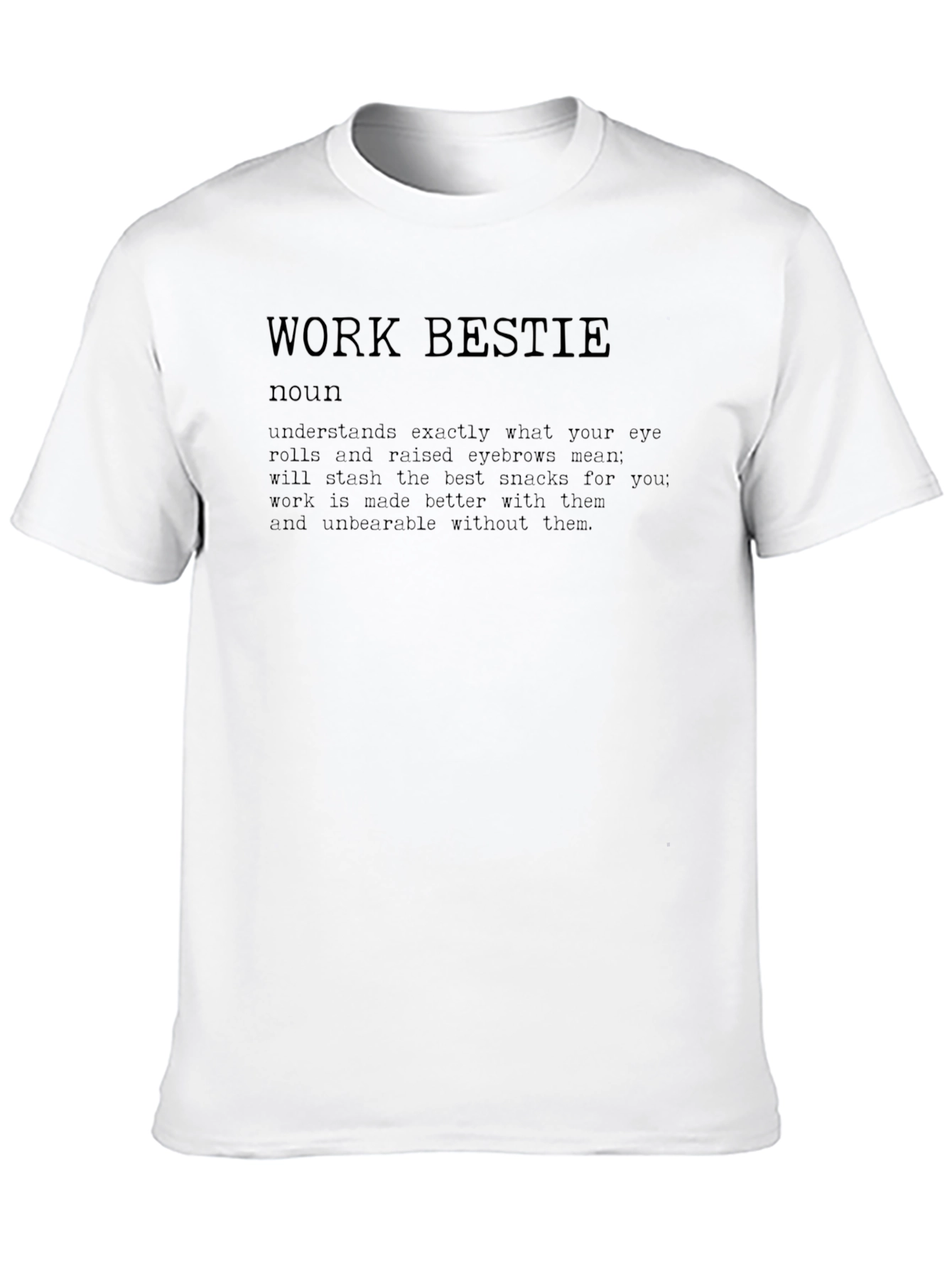 Work Bestie Definition Graphic Tee - Black