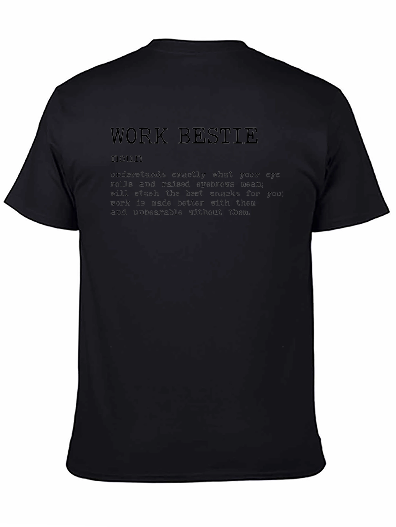 Work Bestie Definition Graphic Tee - Black