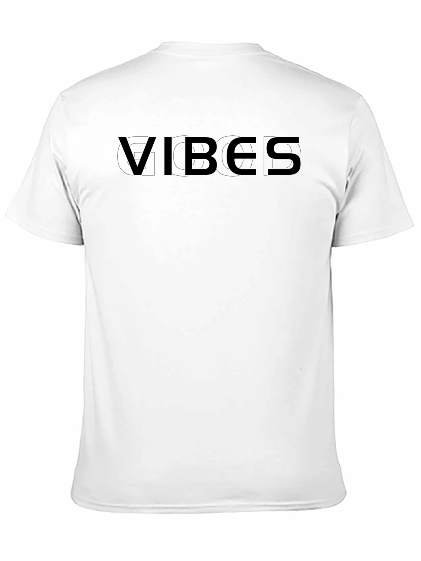 Vibes Black Graphic Print Crewneck T-Shirt