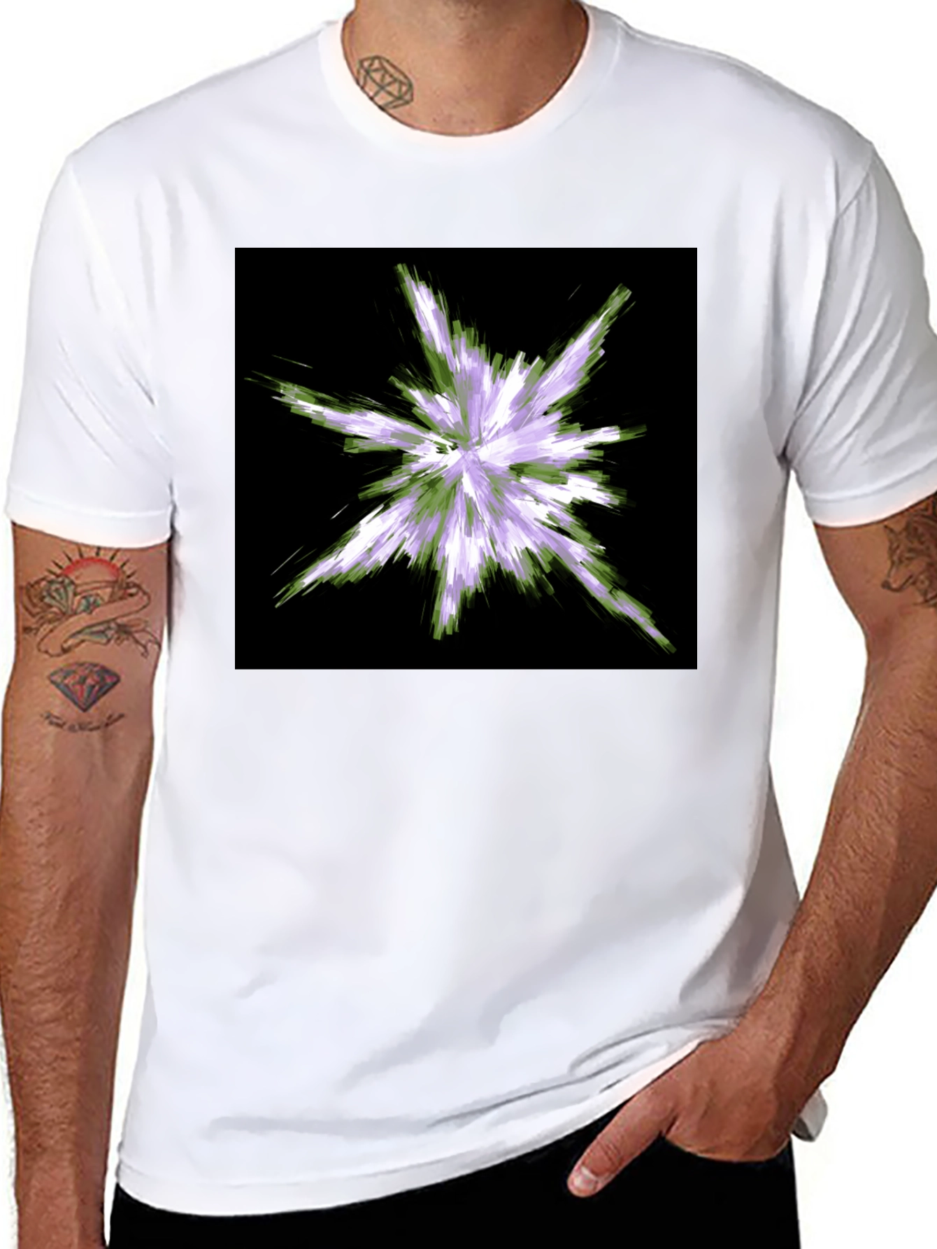 Abstract Burst T-Shirt - Black