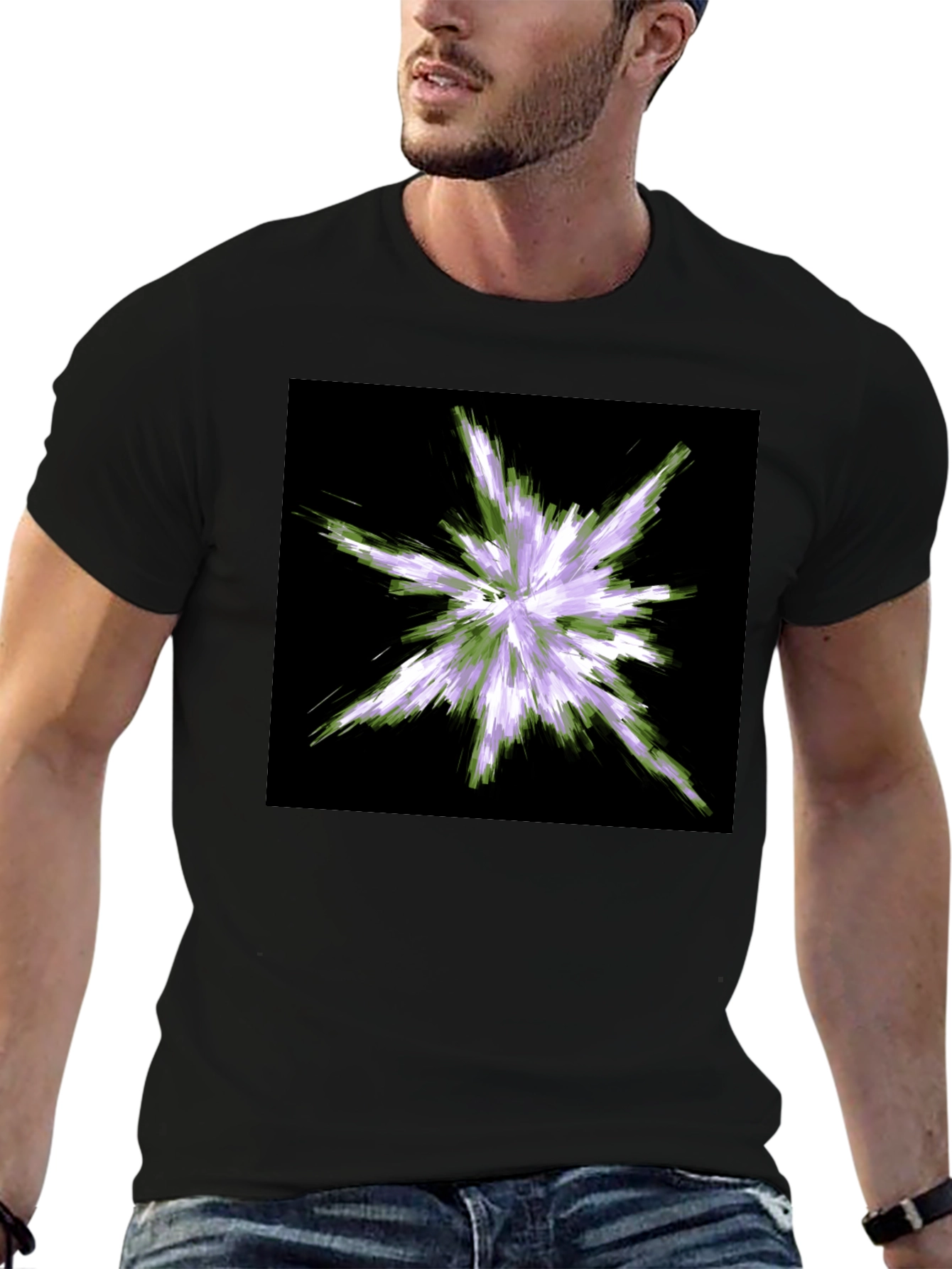 Abstract Burst T-Shirt - Black