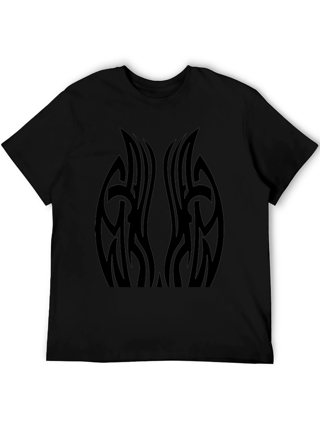 Tribal Tattoo Graphic Black T-Shirt