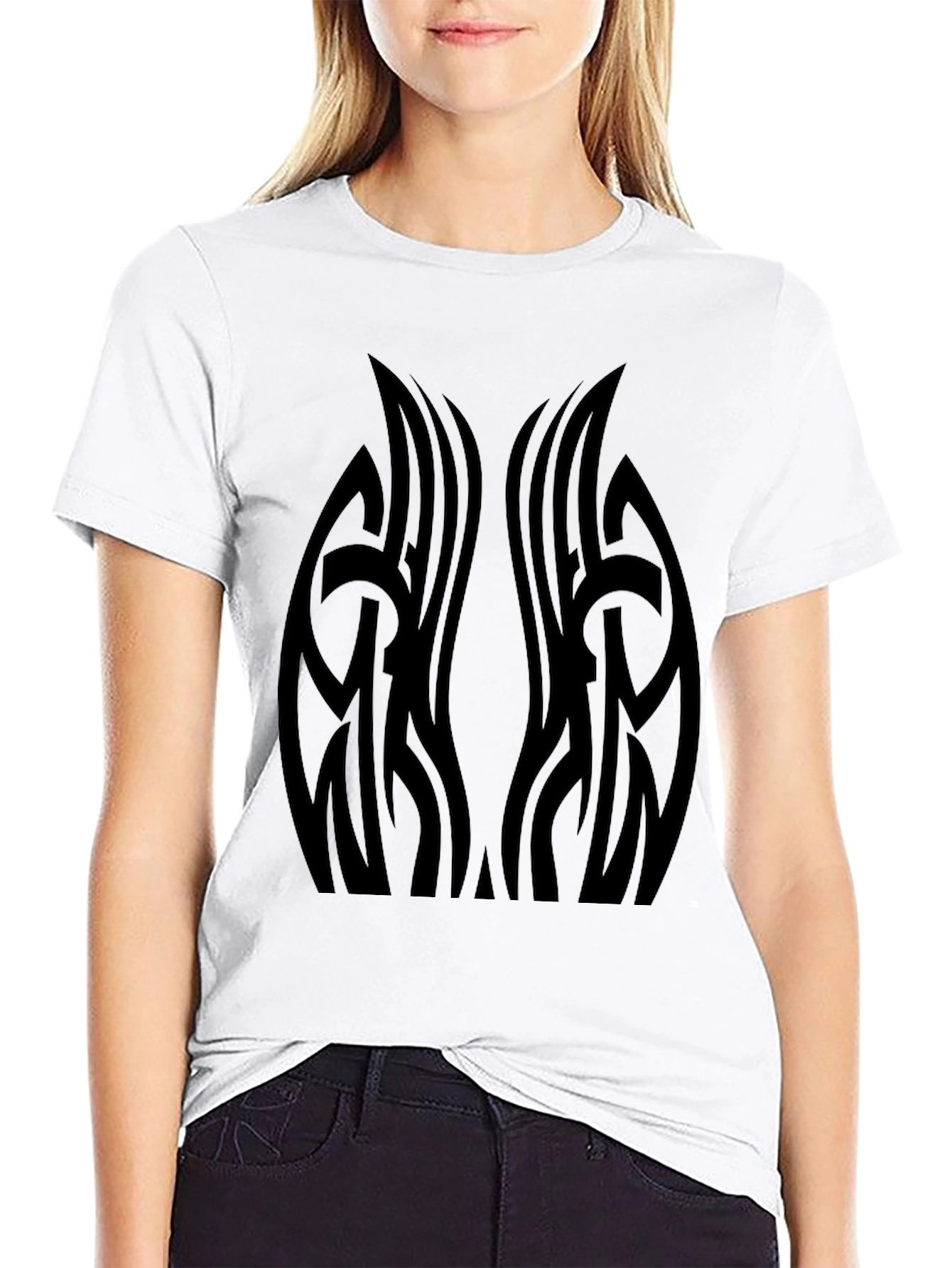 Tribal Tattoo Graphic Black T-Shirt