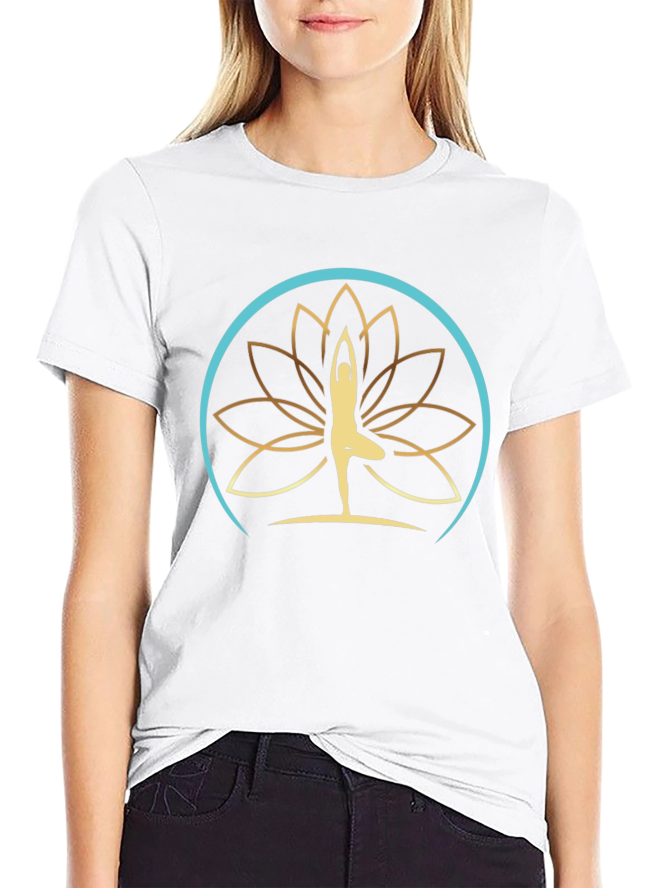 Yoga Lotus Design T-Shirt - Meditative Comfort