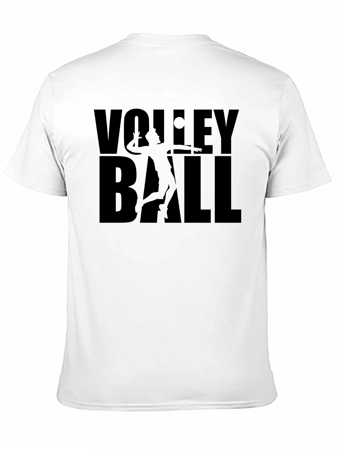 Volleyball Player Graphic Print Crew Neck T-Shirt