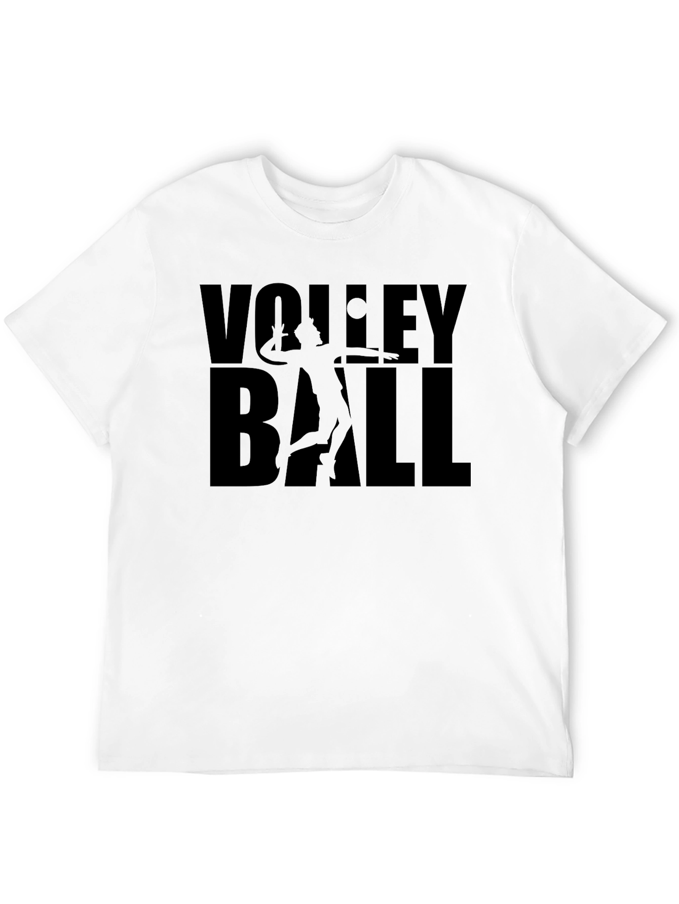 Volleyball Player Graphic Print Crew Neck T-Shirt
