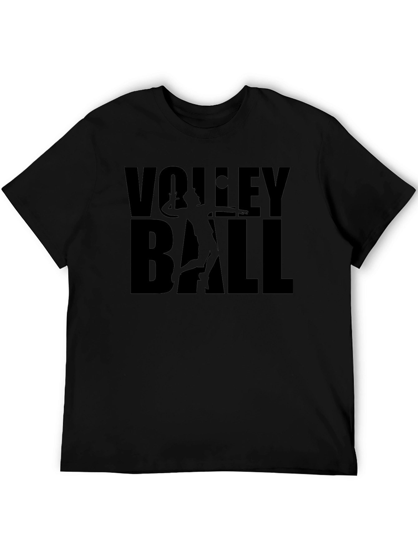 Volleyball Player Graphic Print Crew Neck T-Shirt
