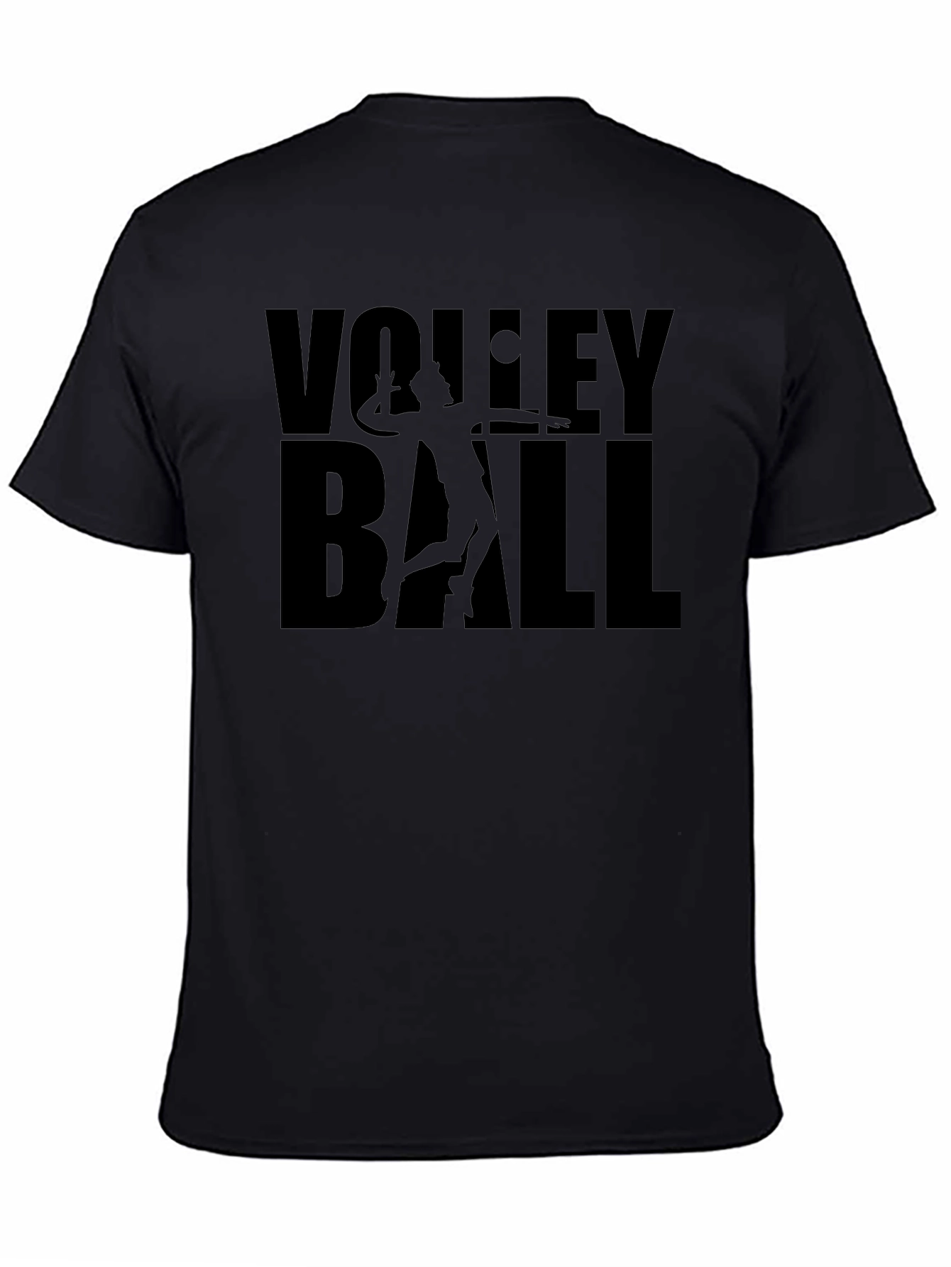 Volleyball Player Graphic Print Crew Neck T-Shirt