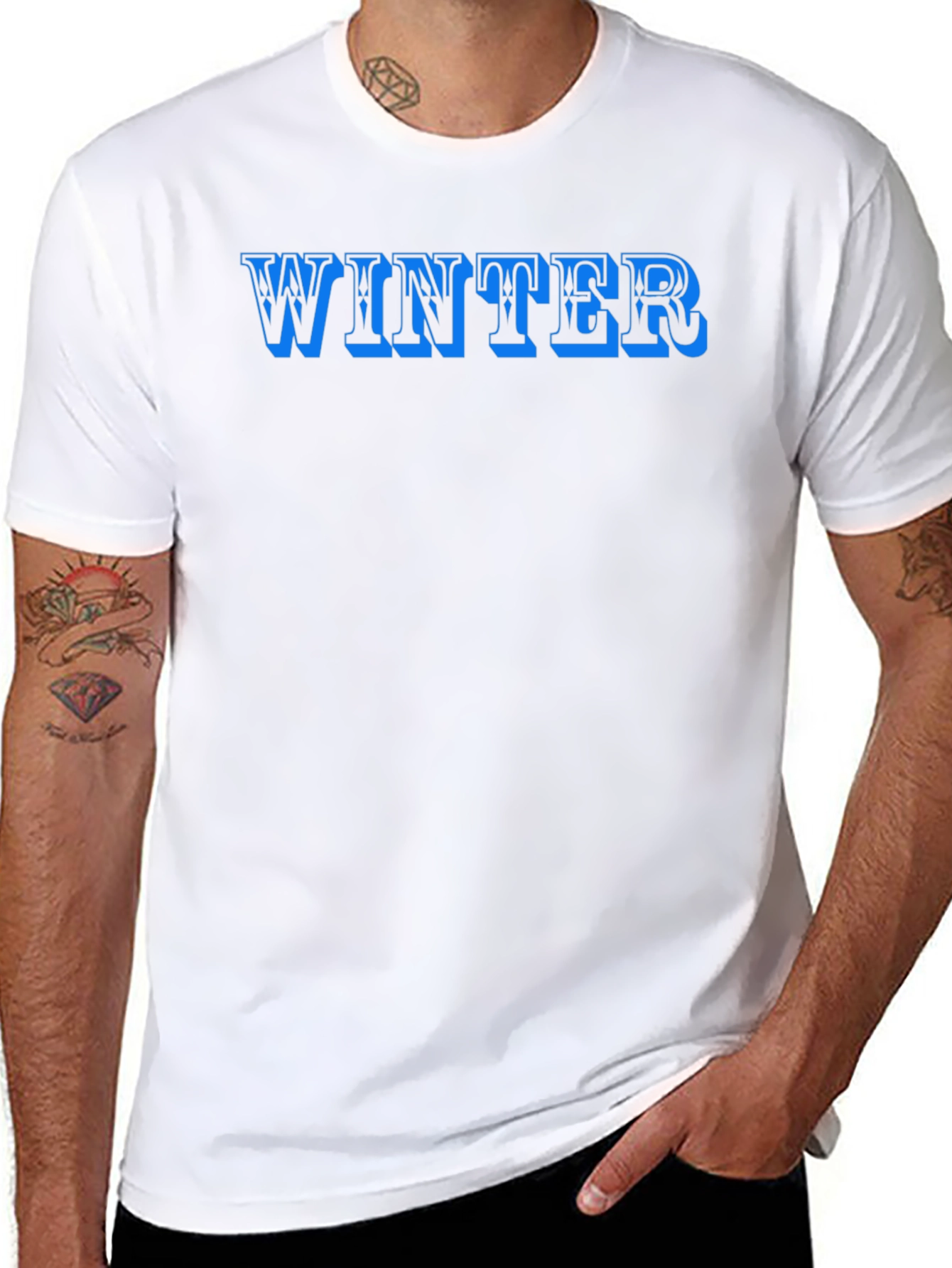 Winter Graphic Black T-Shirt