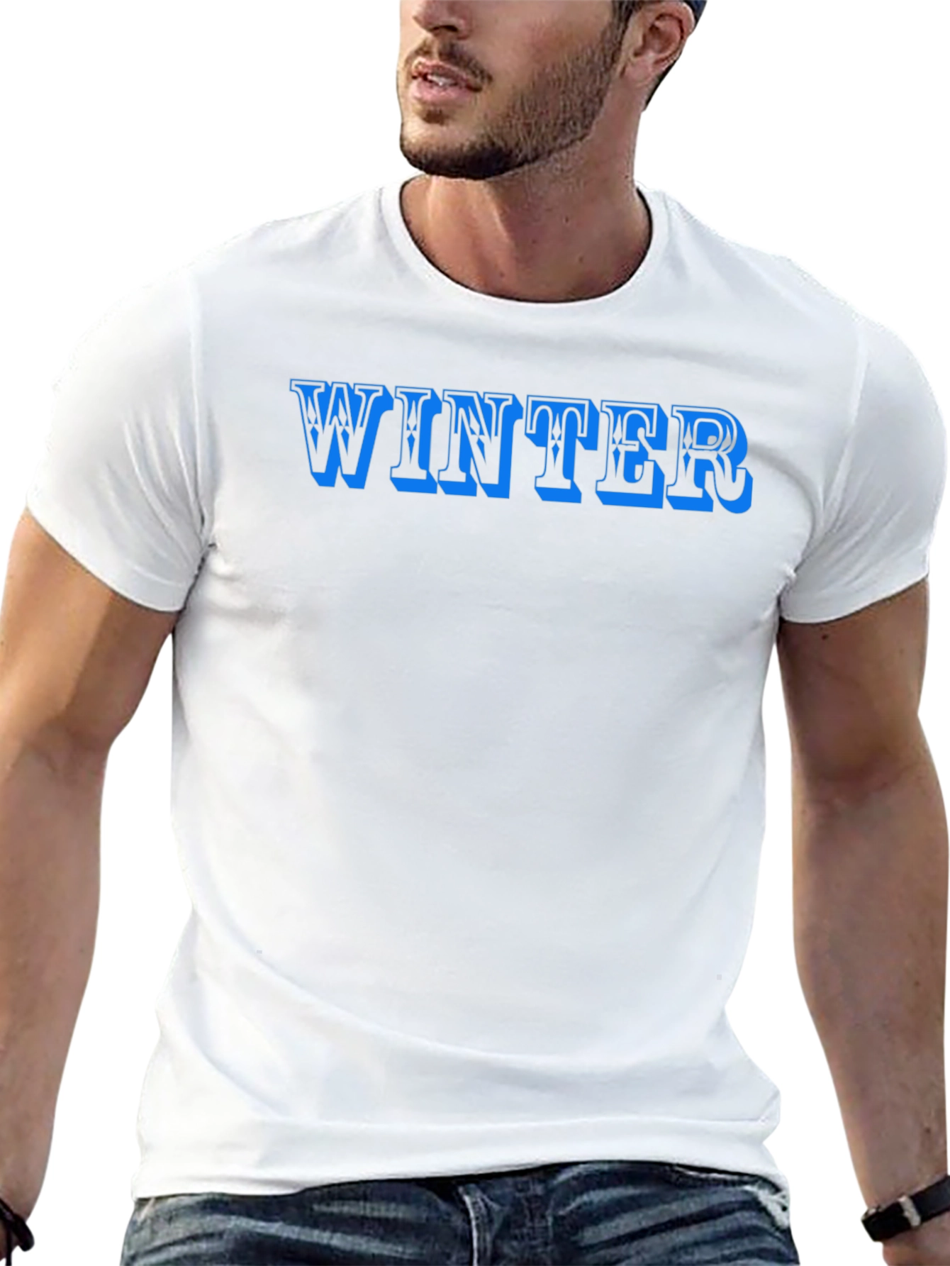 Winter Graphic Black T-Shirt