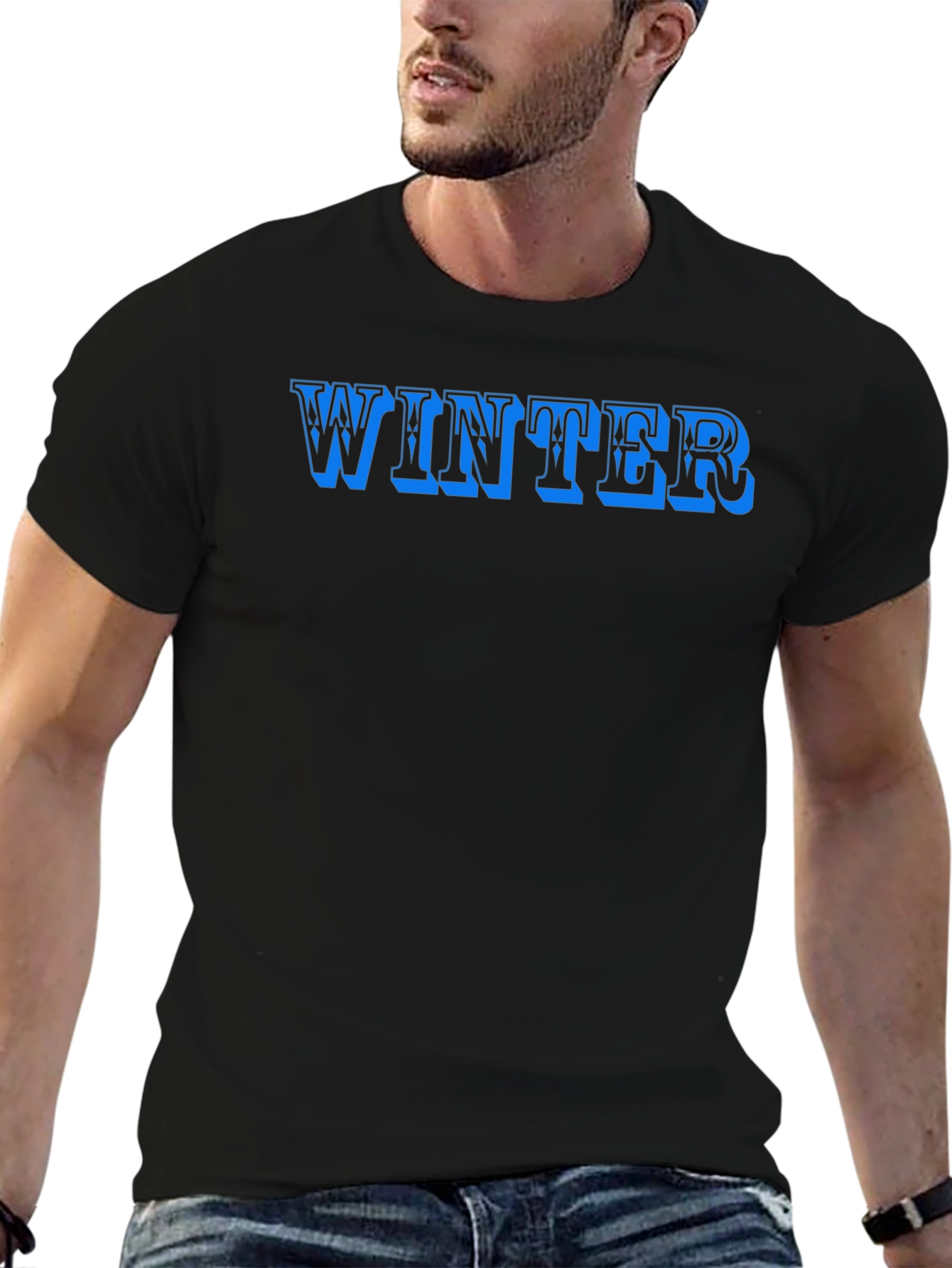 Winter Graphic Black T-Shirt