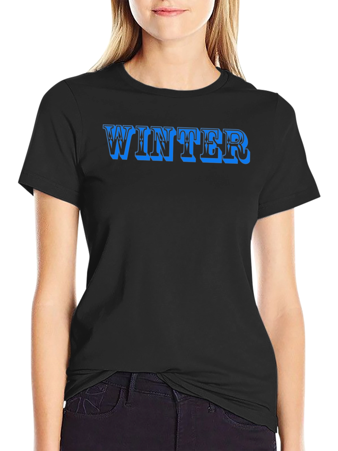 Winter Graphic Black T-Shirt