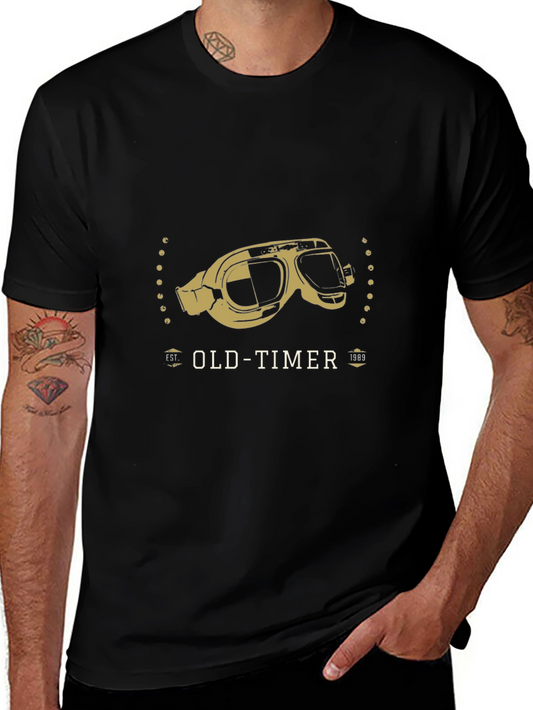Vintage Style Old-Timer Goggles Graphic T-Shirt