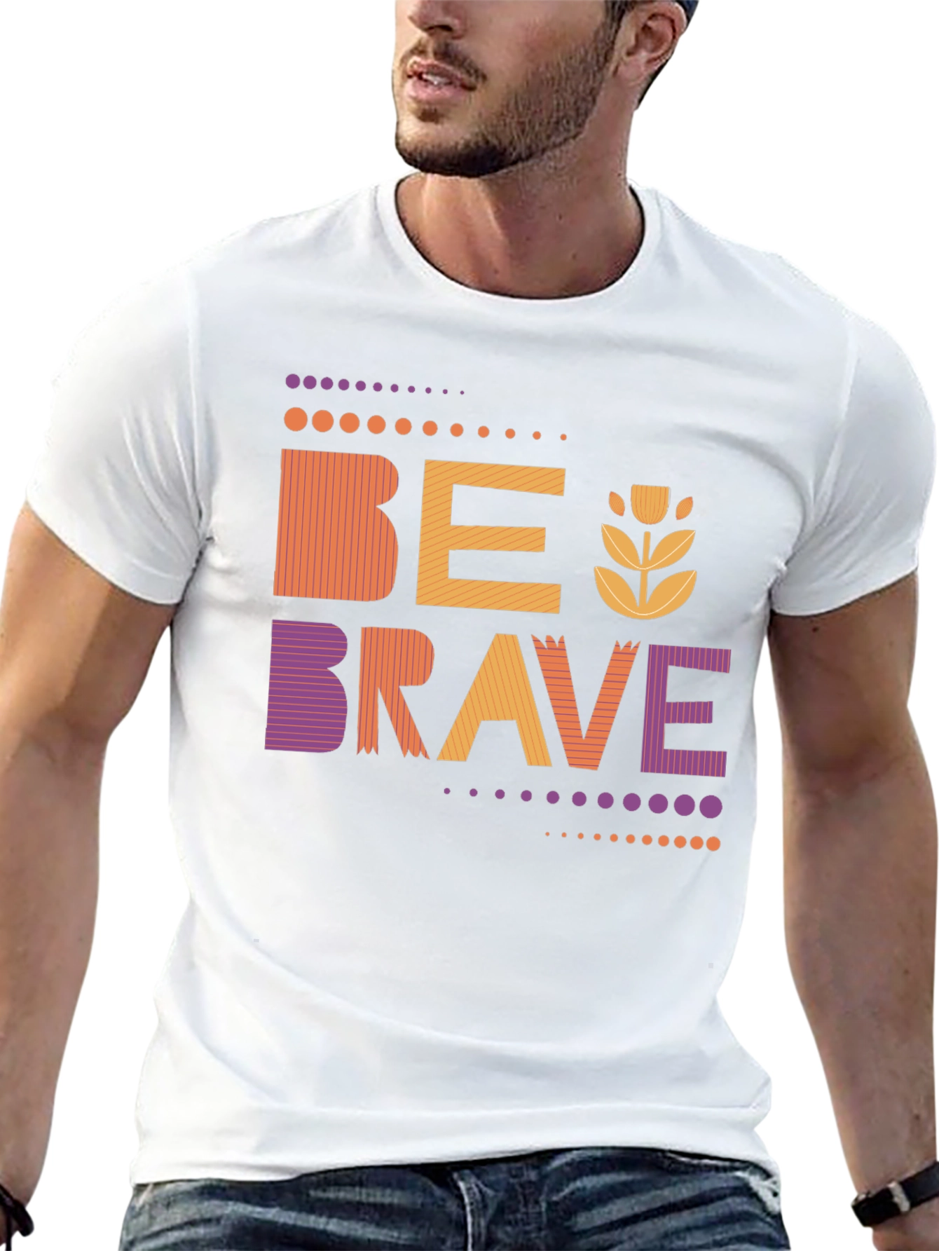 Be Brave Graphic Tee - Stylish Unisex Design