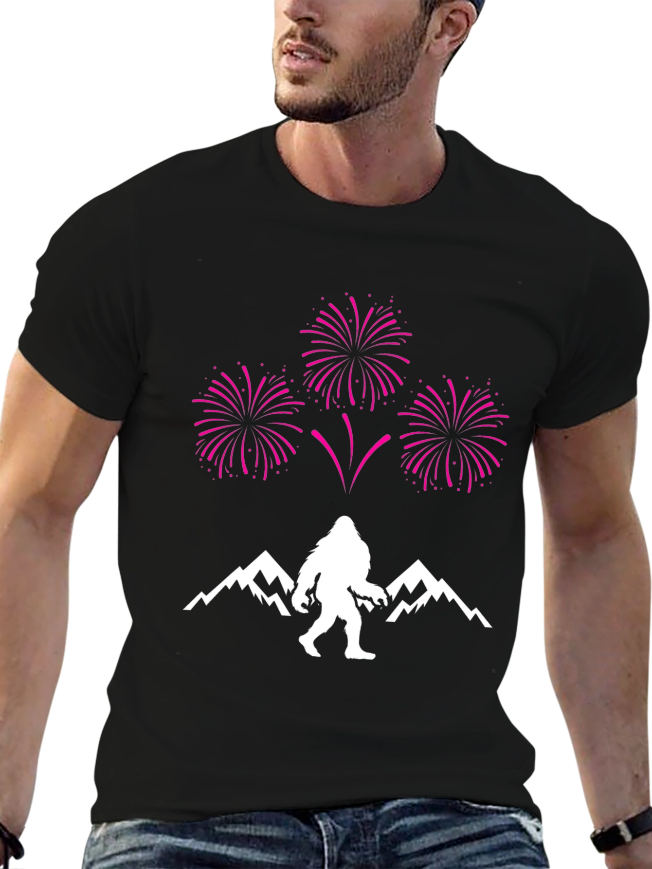 Bigfoot Fireworks Graphic Tee - Black