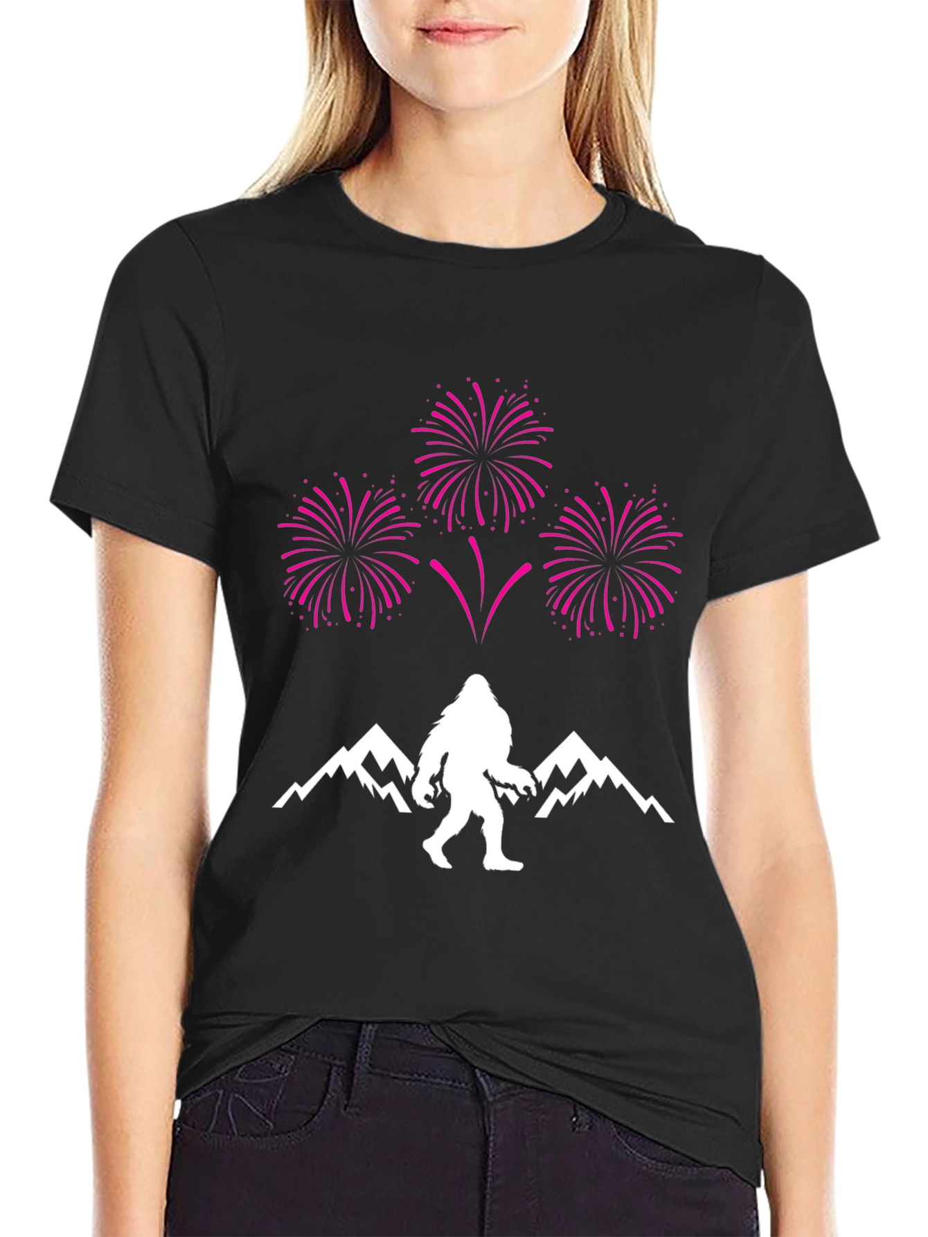 Bigfoot Fireworks Graphic Tee - Black