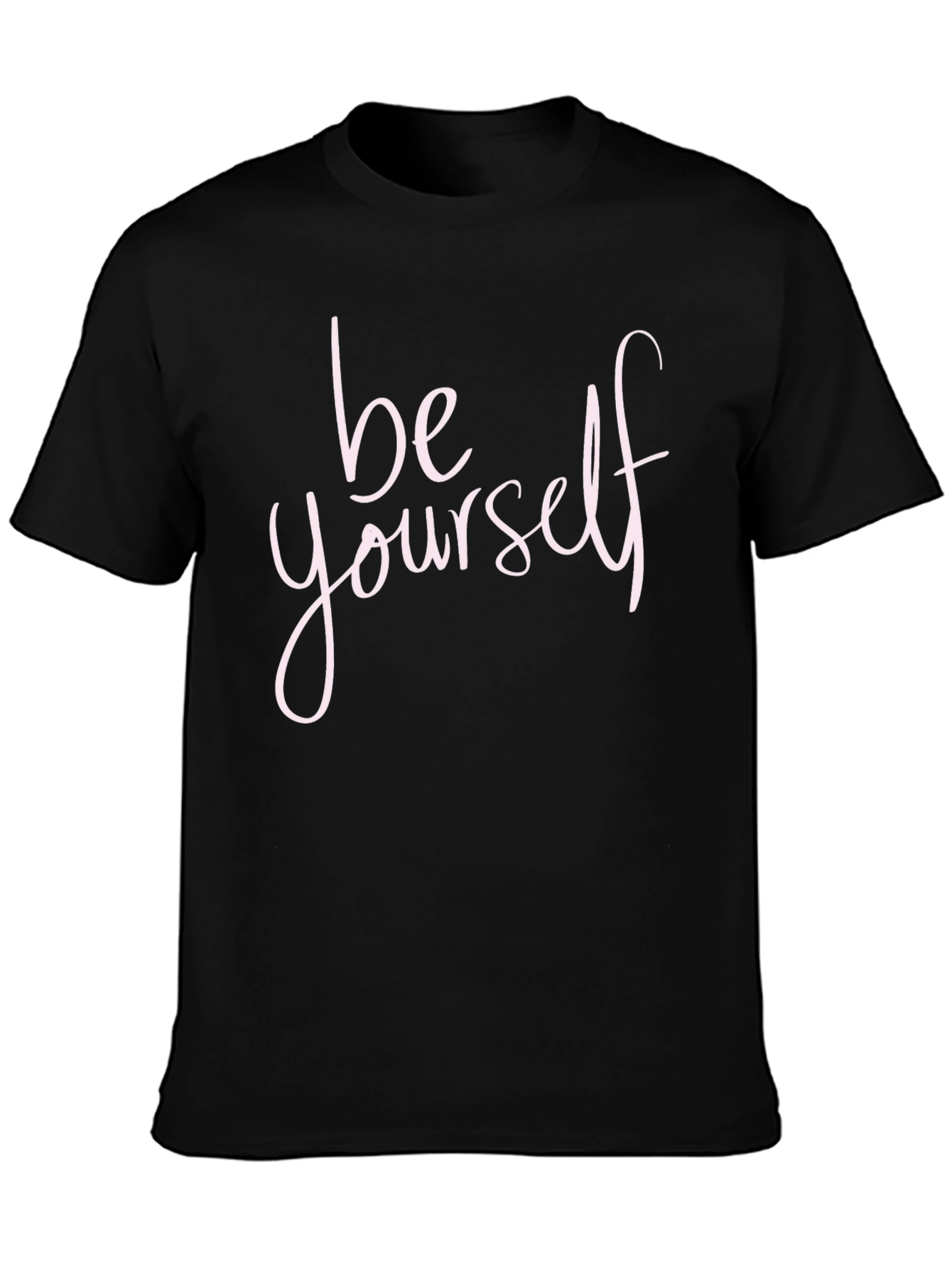 Be Yourself Black Crew Neck T-Shirt