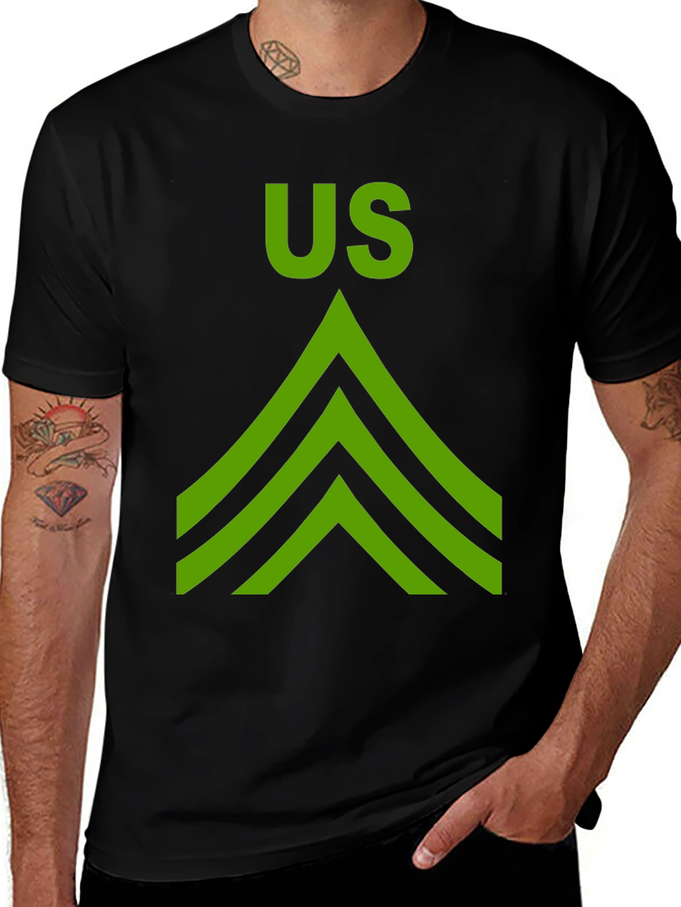 US Army Sergeant Stripes Graphic T-Shirt