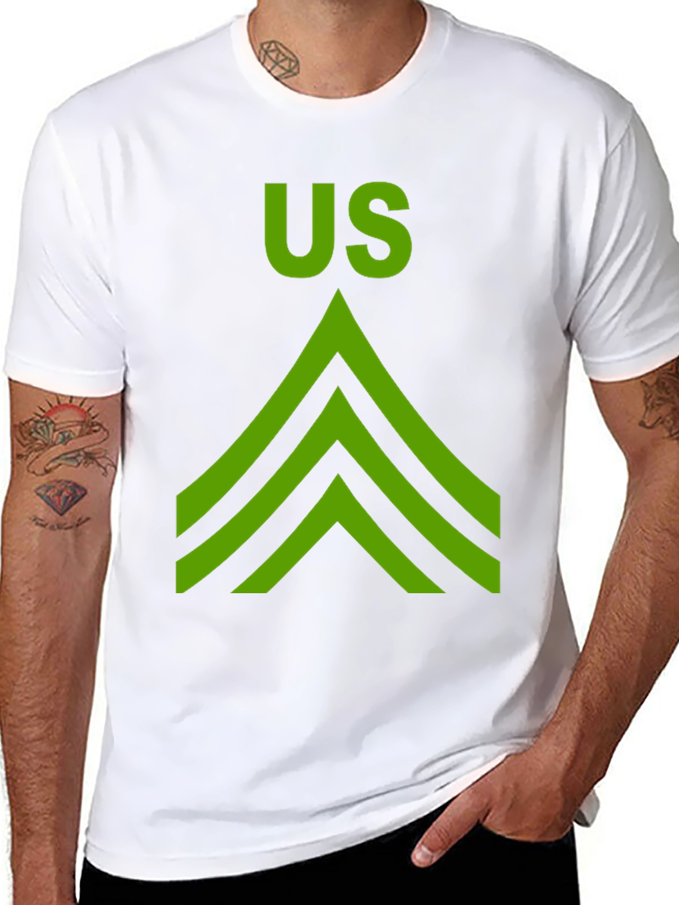 US Army Sergeant Stripes Graphic T-Shirt